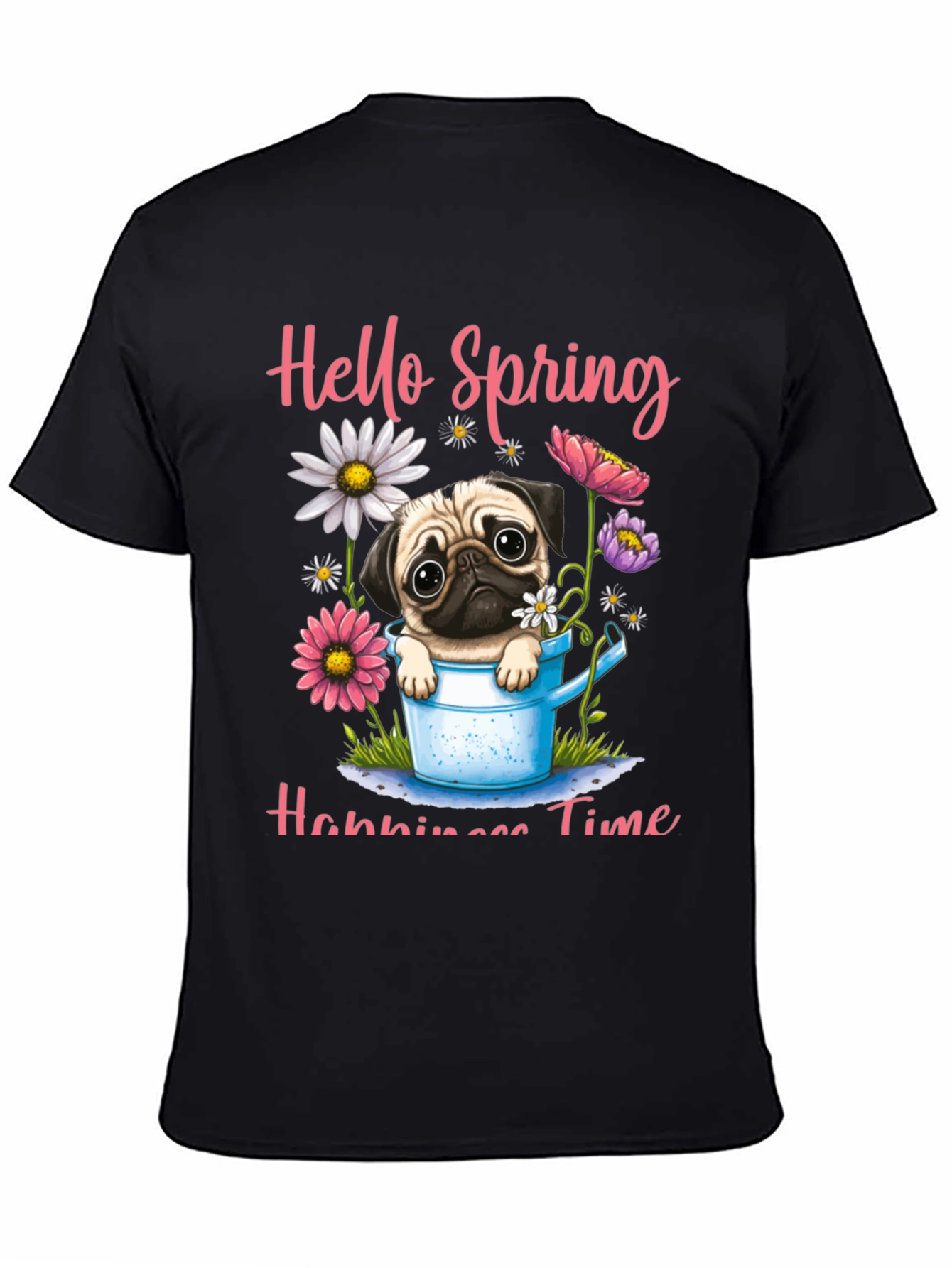 Hello Spring Pug T-Shirt