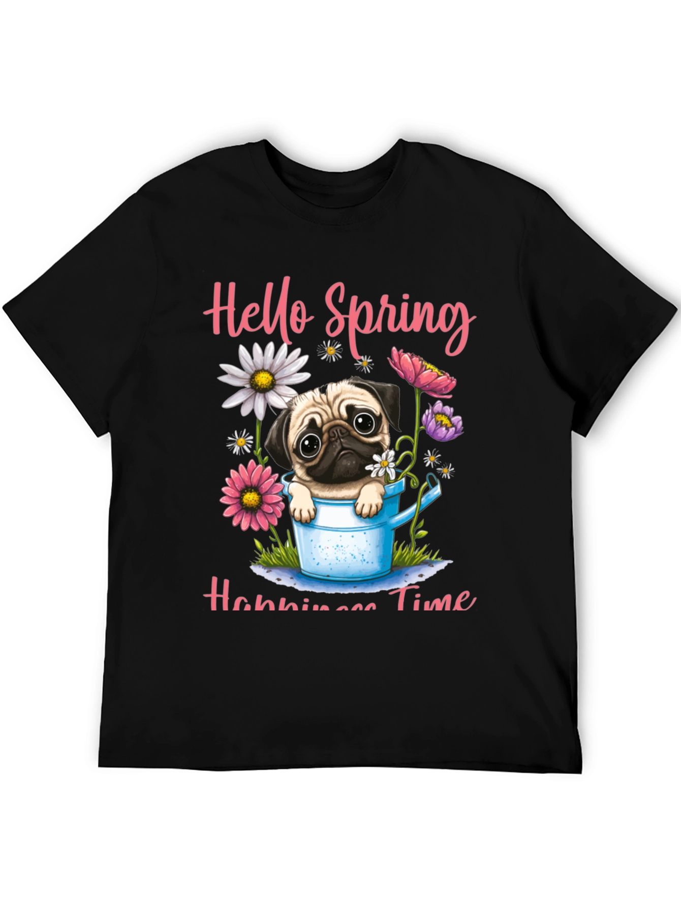 Hello Spring Pug T-Shirt