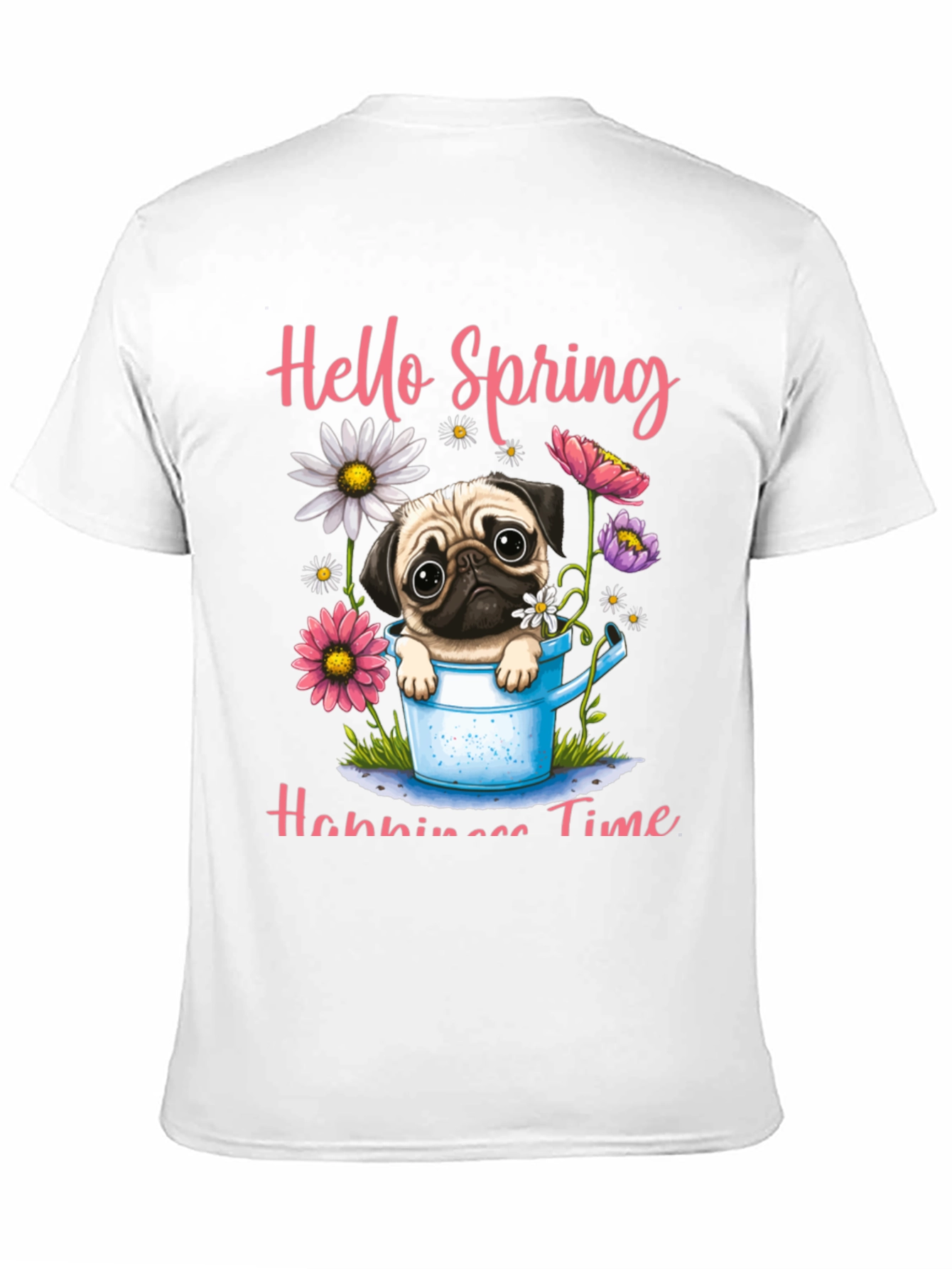Hello Spring Pug T-Shirt