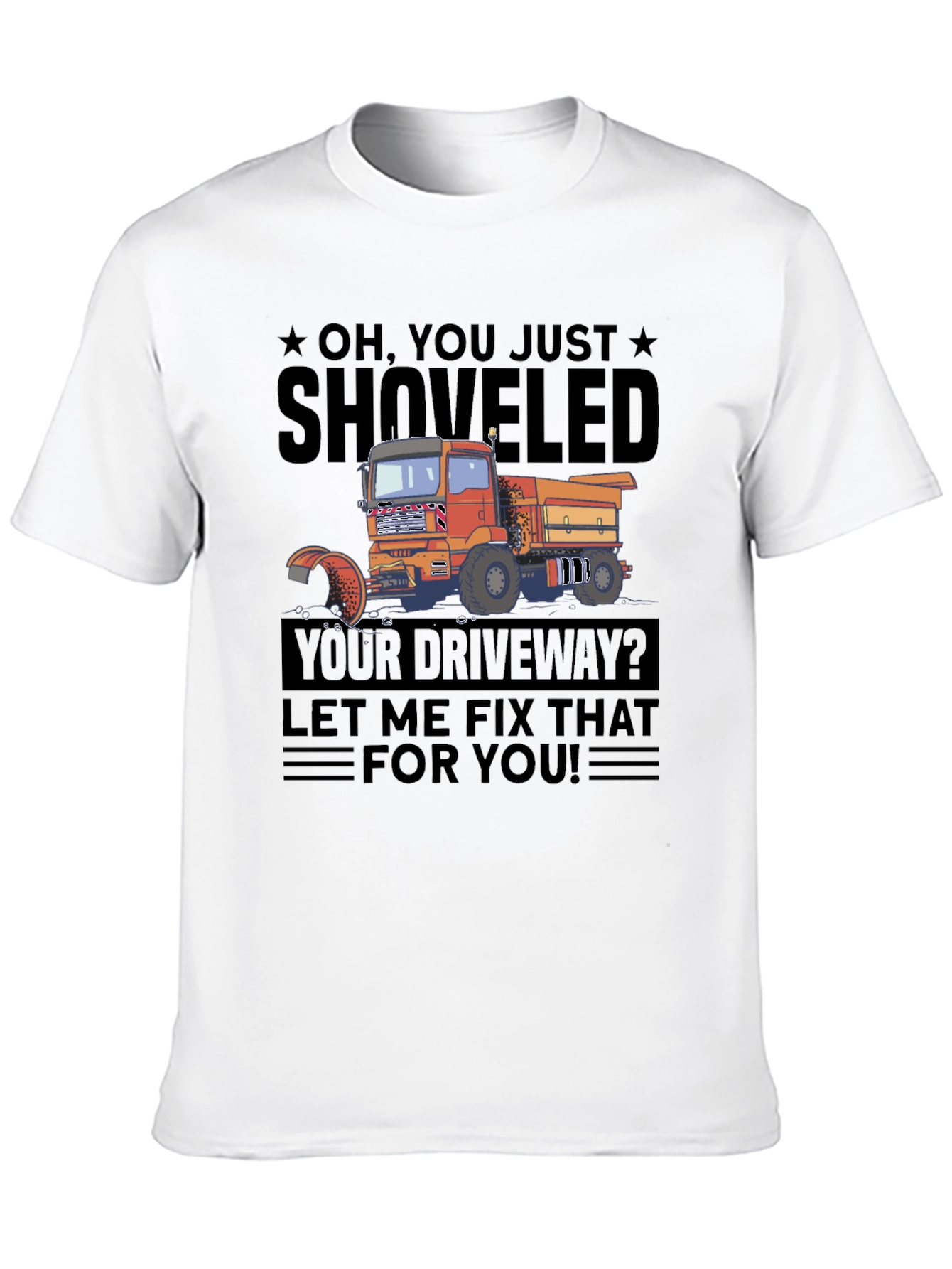 Snow Removal Truck Graphic Tee - Funny Winter T-Shirt