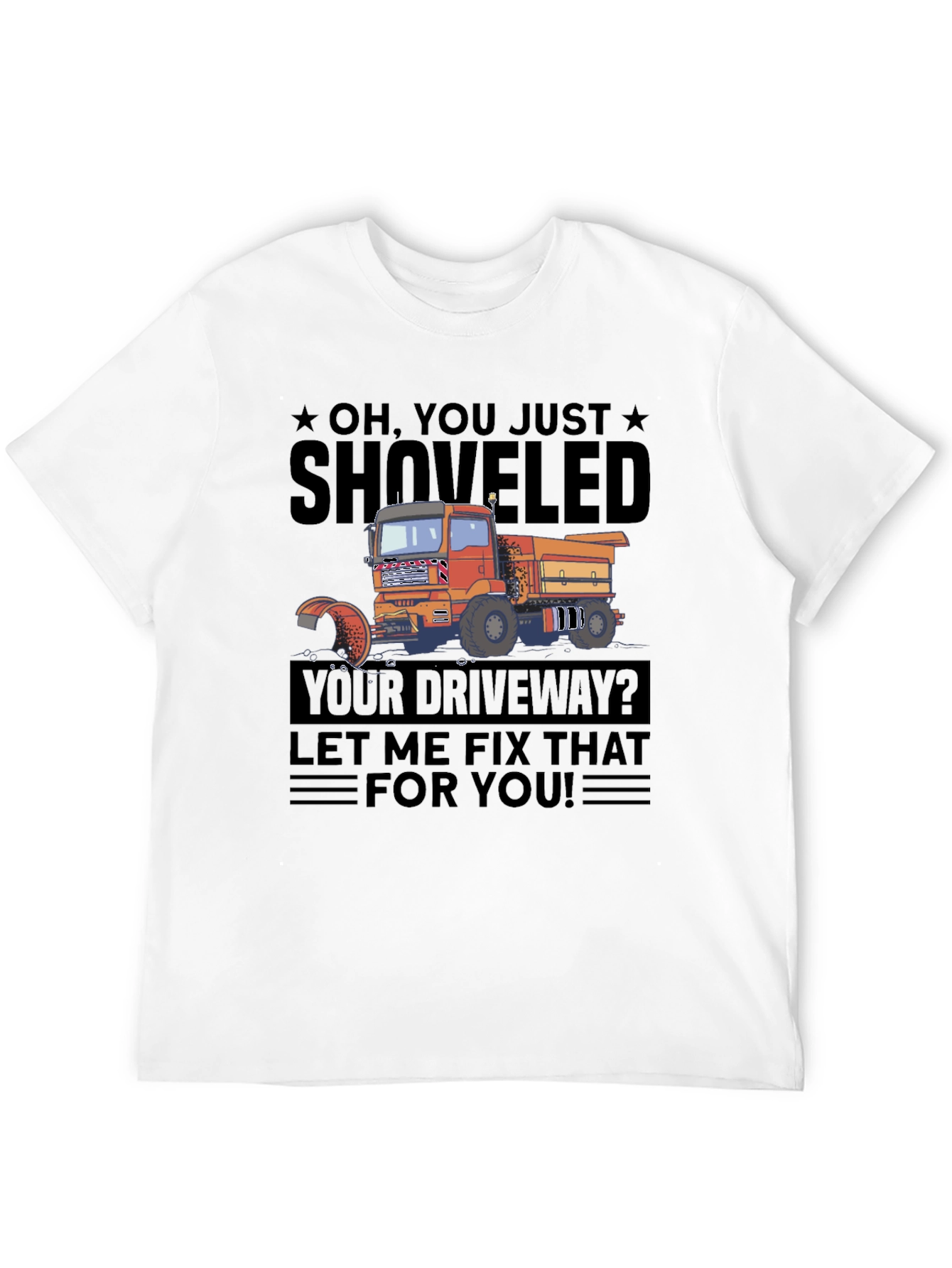 Snow Removal Truck Graphic Tee - Funny Winter T-Shirt