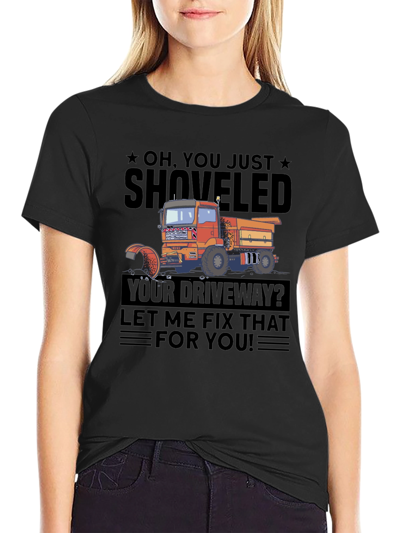 Snow Removal Truck Graphic Tee - Funny Winter T-Shirt
