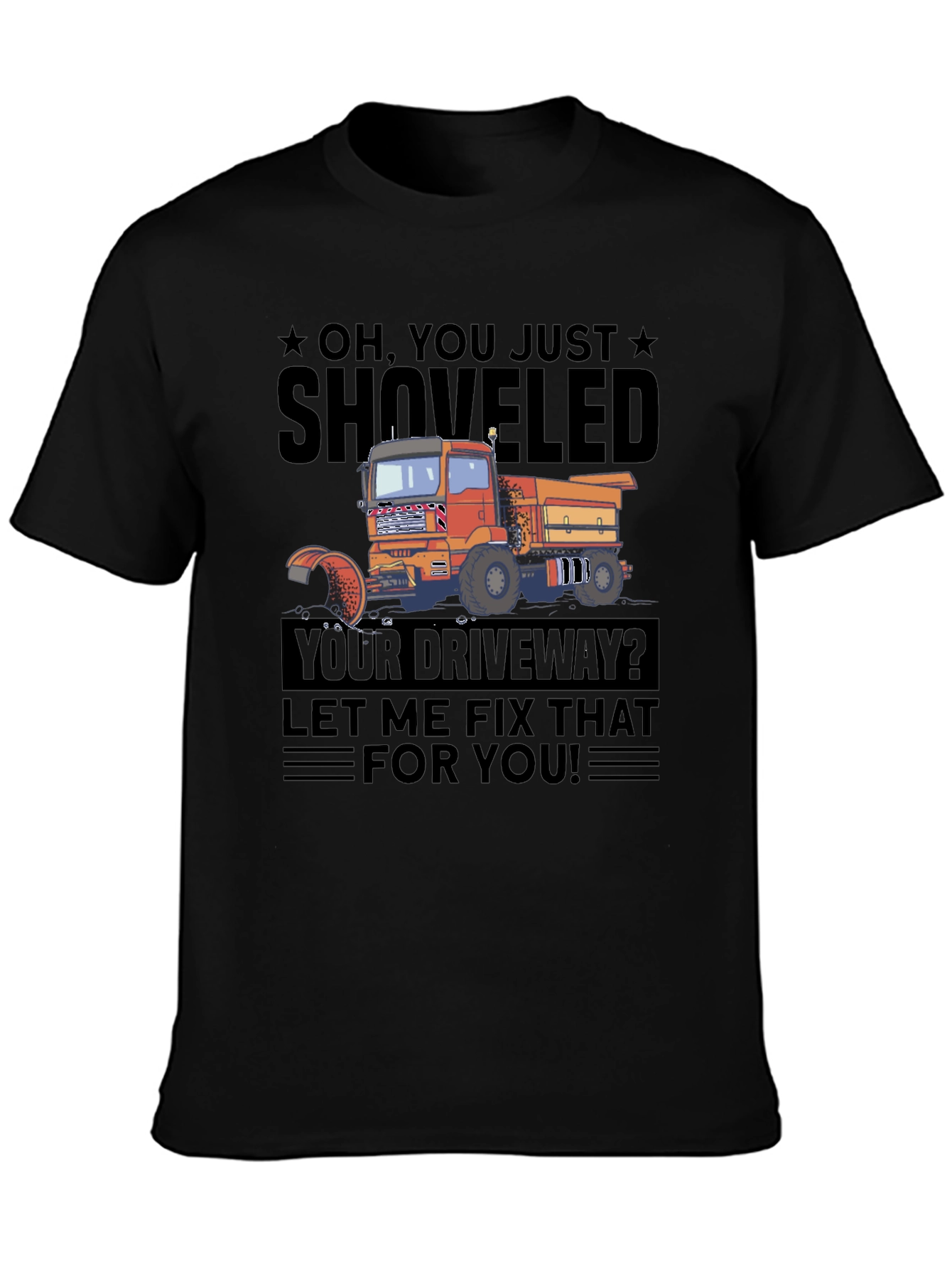 Snow Removal Truck Graphic Tee - Funny Winter T-Shirt