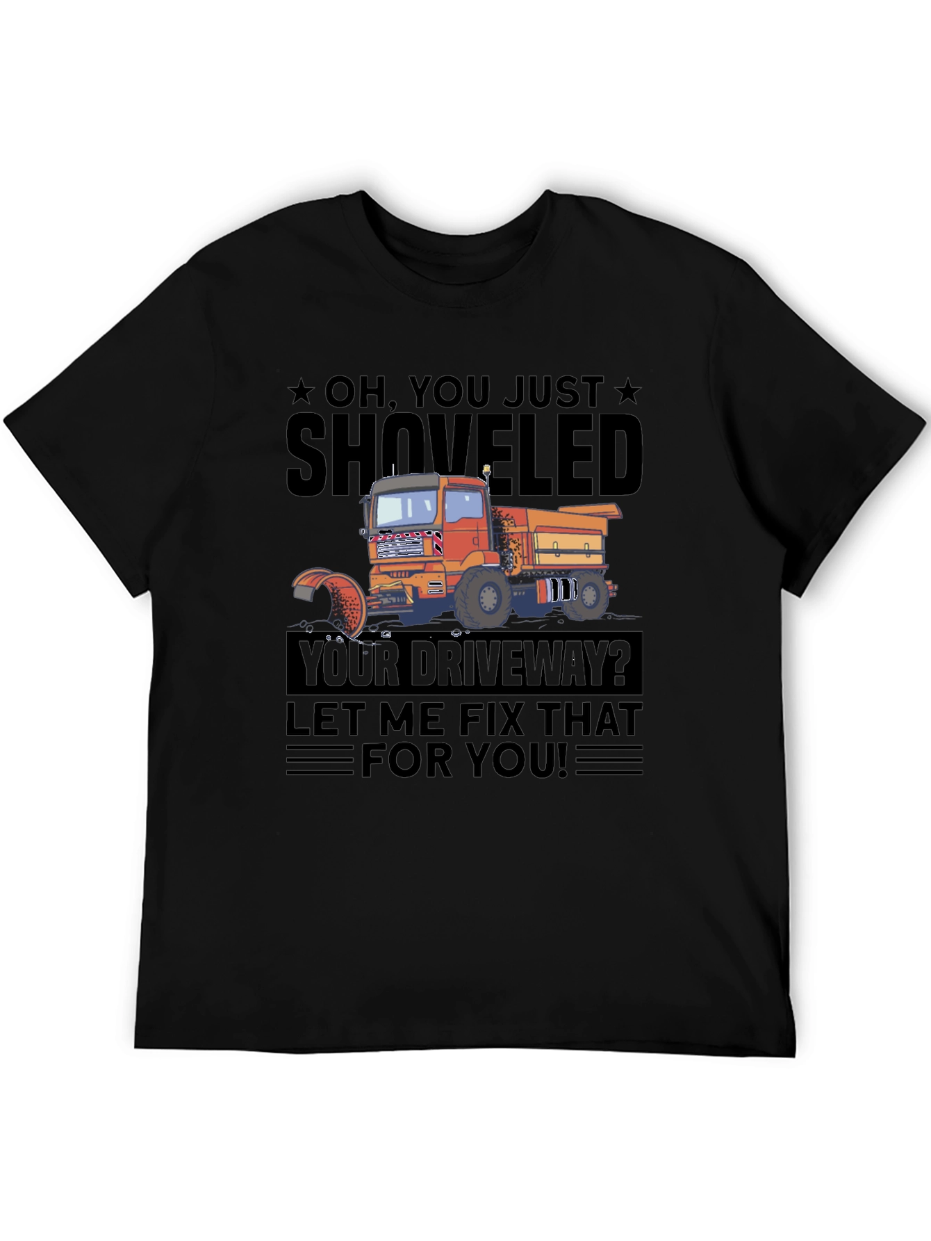 Snow Removal Truck Graphic Tee - Funny Winter T-Shirt