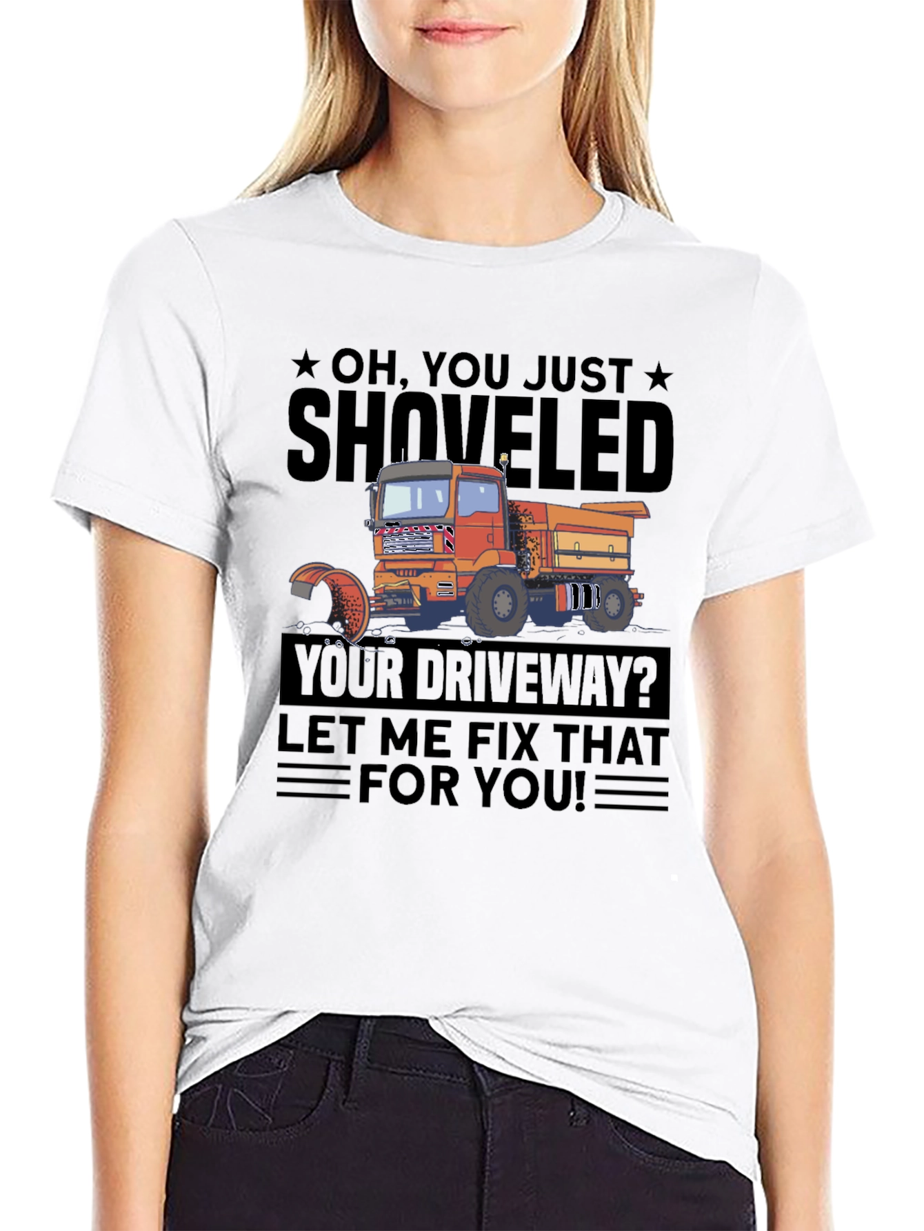 Snow Removal Truck Graphic Tee - Funny Winter T-Shirt