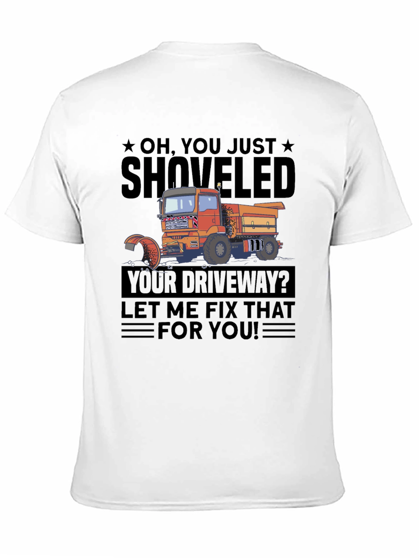 Snow Removal Truck Graphic Tee - Funny Winter T-Shirt