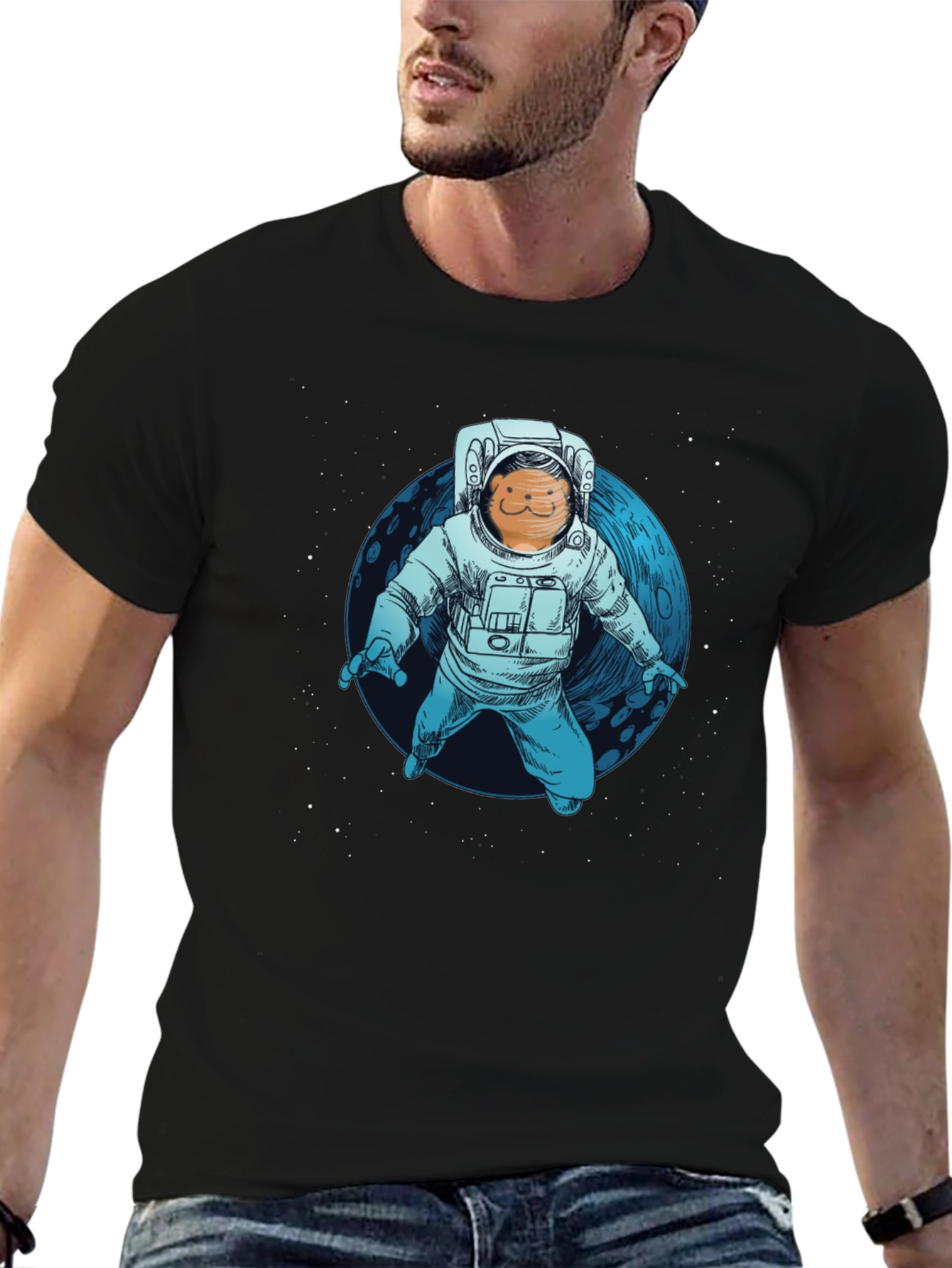 Astronaut Cat T-Shirt - Space Adventure Tee