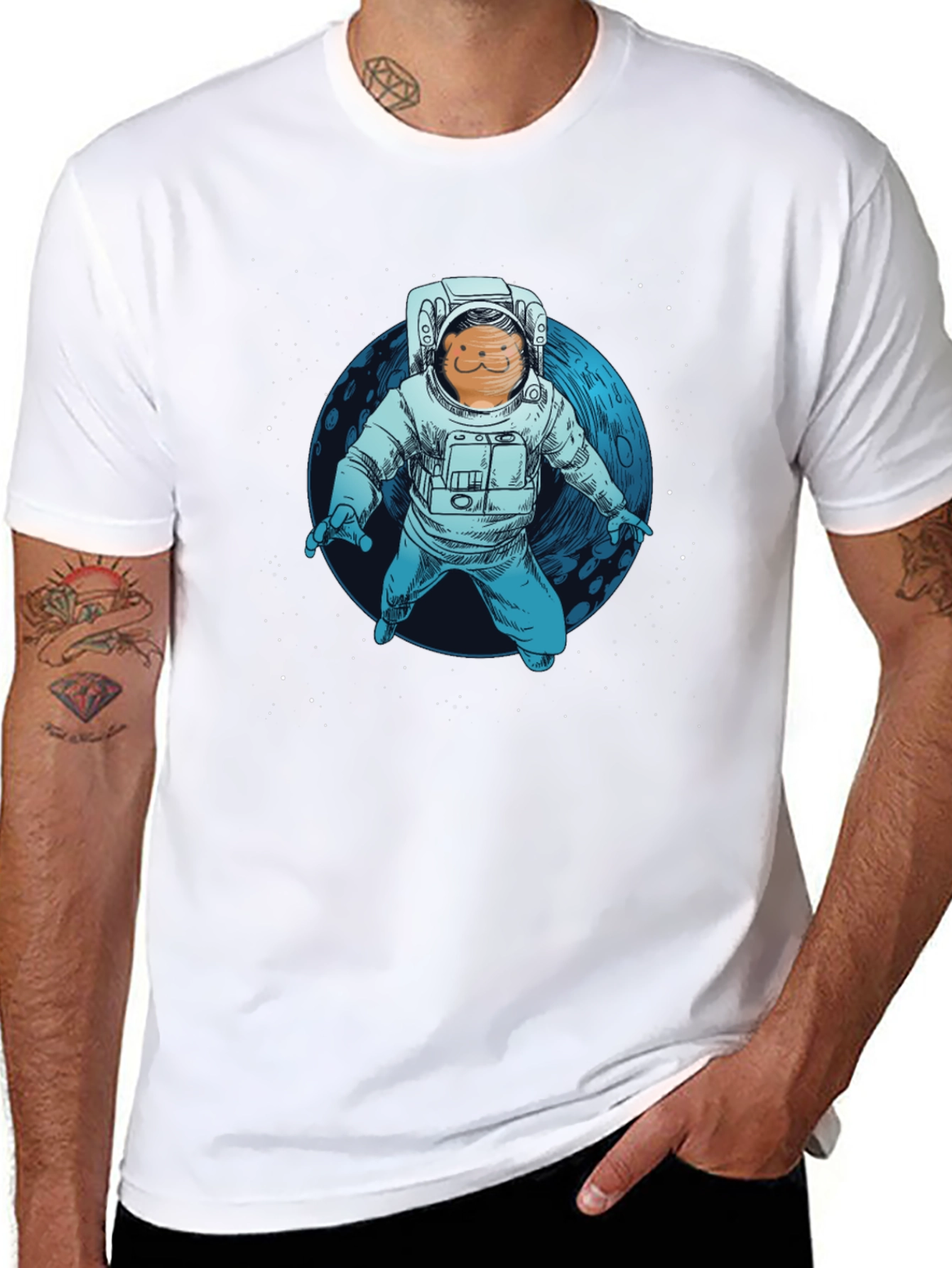 Astronaut Cat T-Shirt - Space Adventure Tee