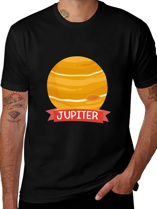 Jupiter Planet Graphic Black T-Shirt