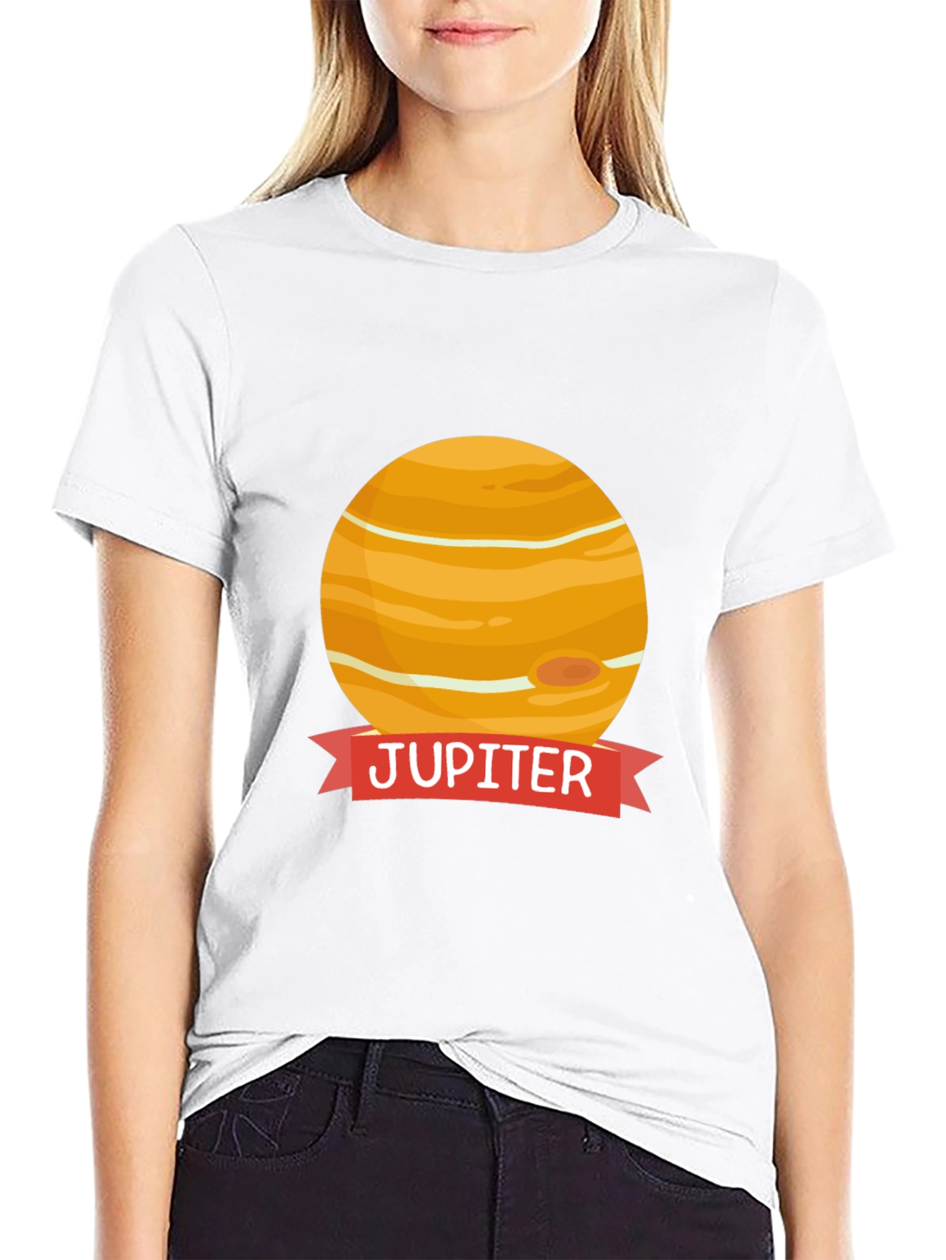 Jupiter Planet Graphic Black T-Shirt