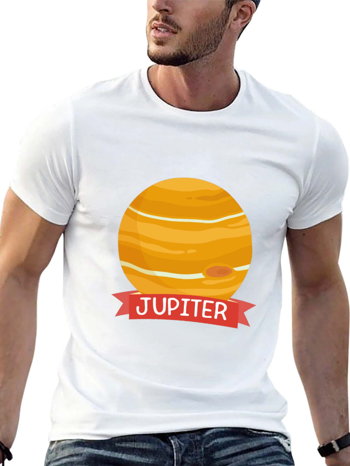 Jupiter Planet Graphic Black T-Shirt