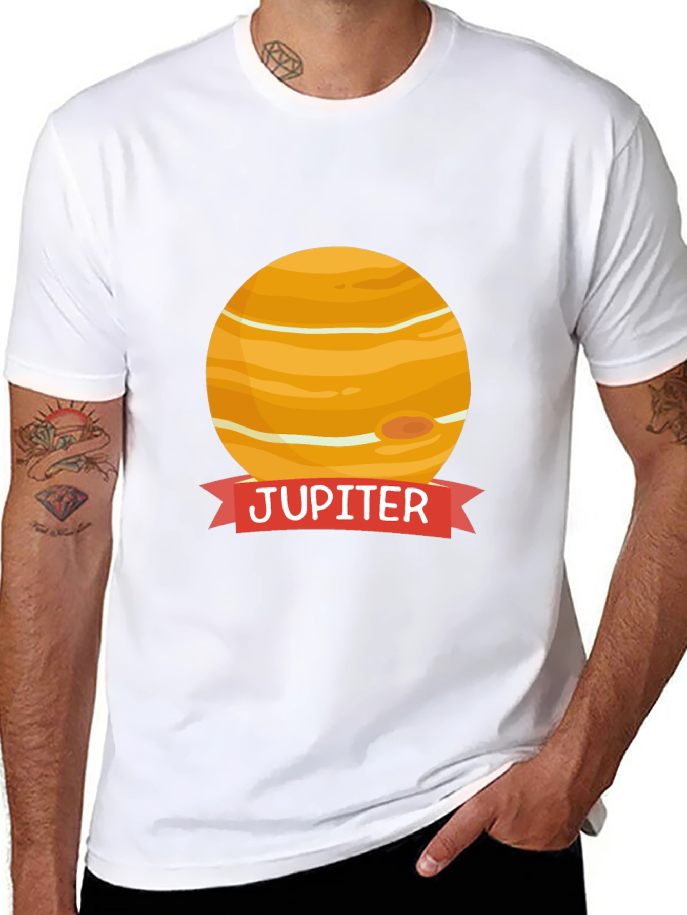 Jupiter Planet Graphic Black T-Shirt