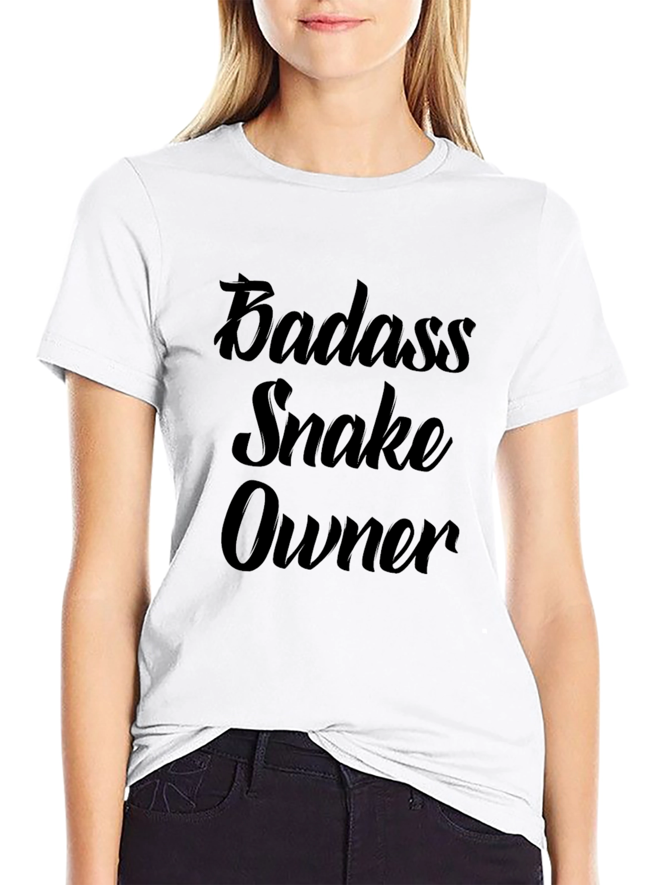 Badass Snake Owner Black T-Shirt