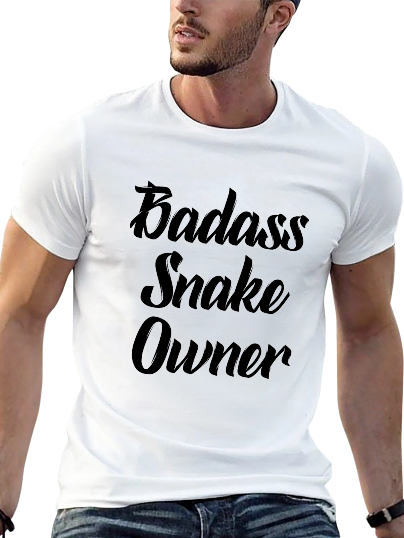 Badass Snake Owner Black T-Shirt