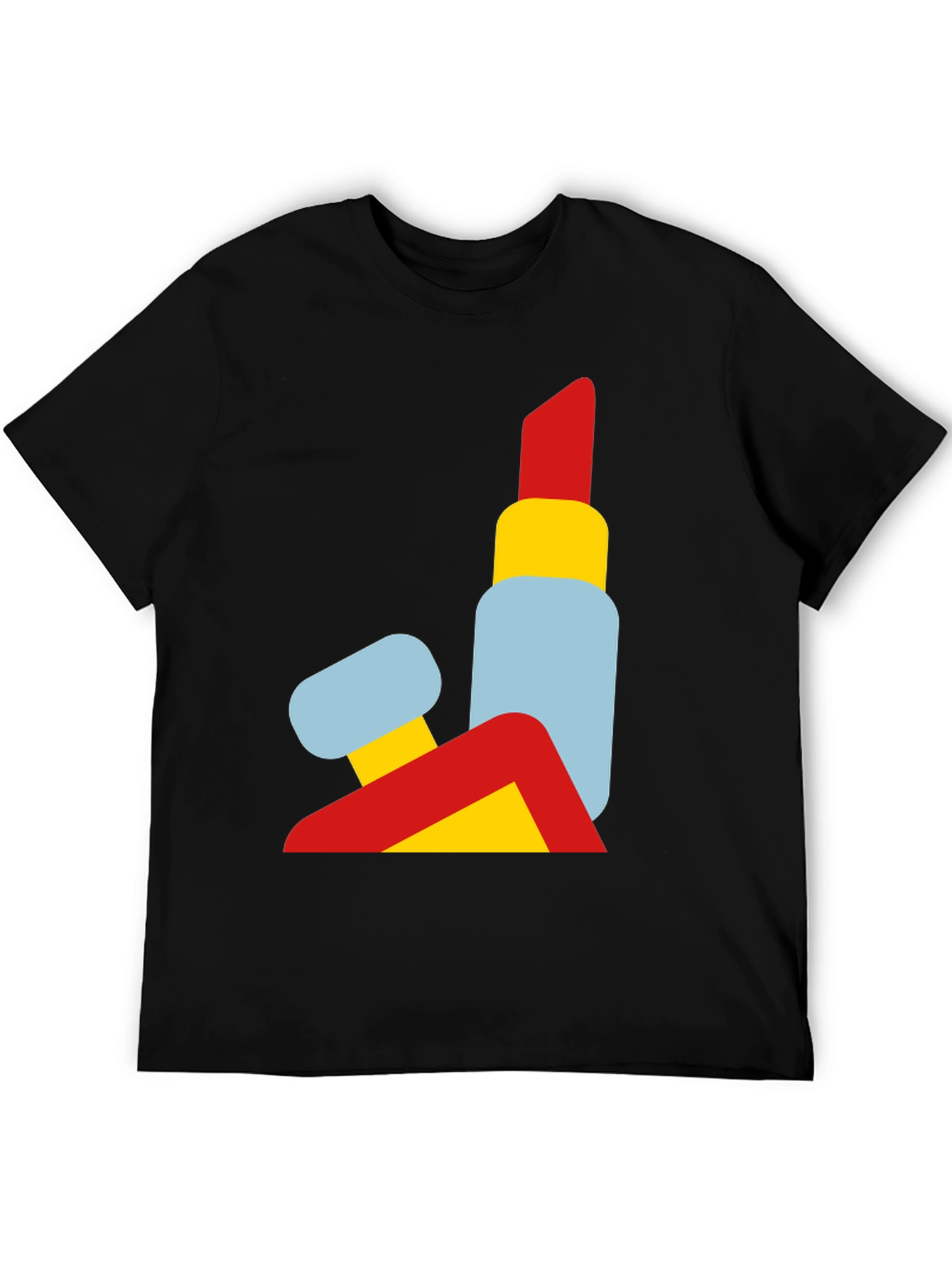 Abstract Lipstick Graphic Tee - Modern Art T-Shirt