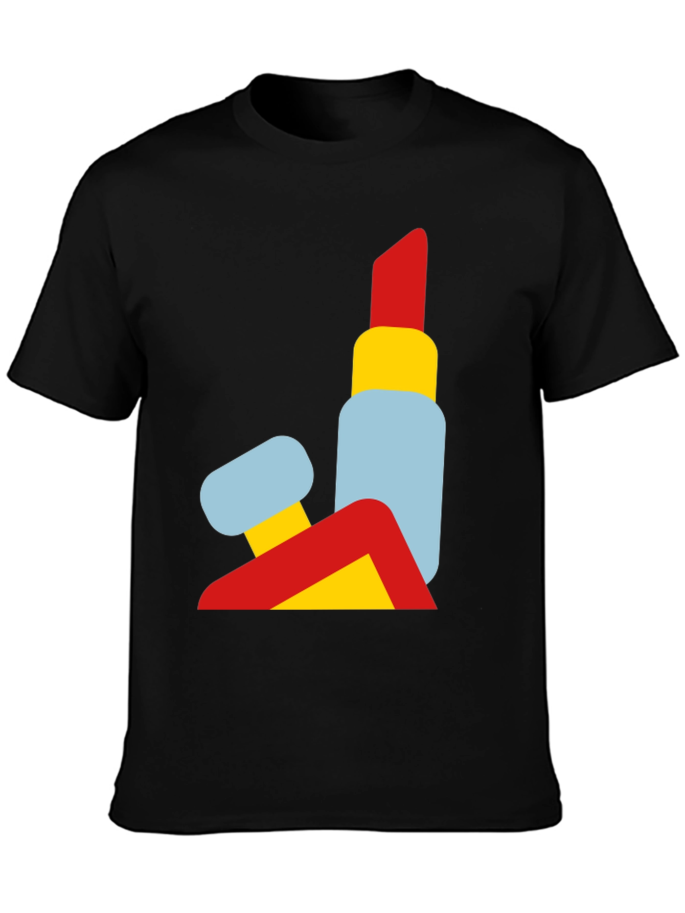Abstract Lipstick Graphic Tee - Modern Art T-Shirt
