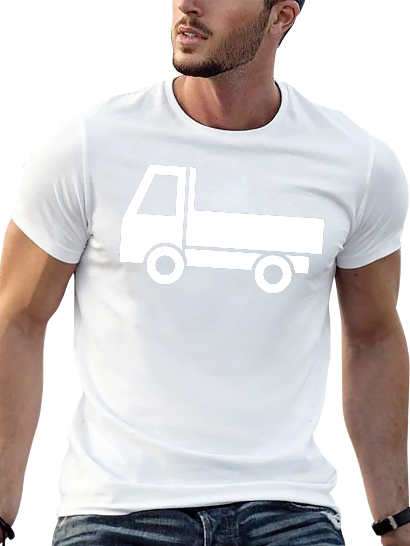Truck Graphic T-Shirt - Simple Style