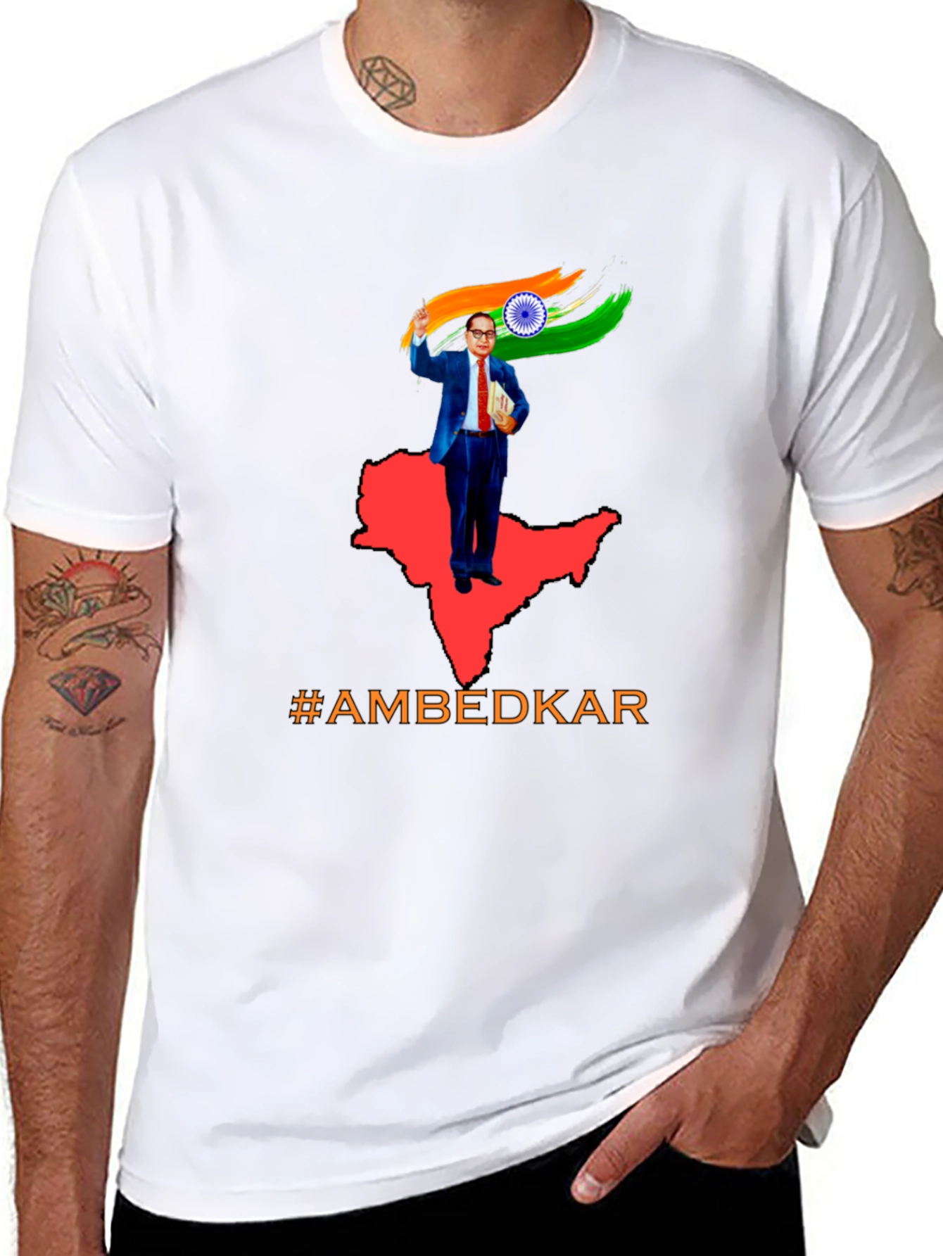 Ambedkar India Flag T-Shirt