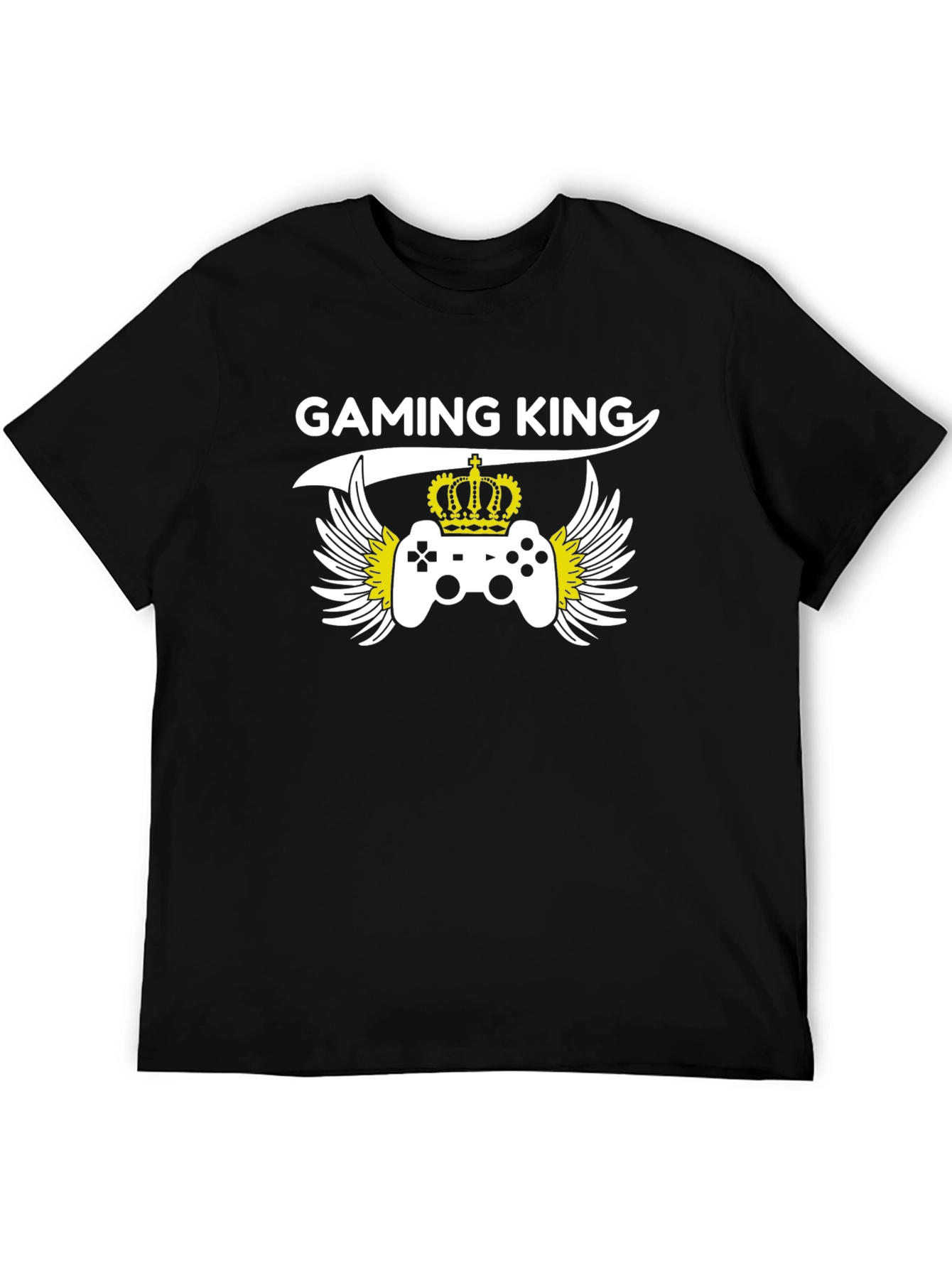 Gaming King Black T-Shirt - Gamer Style Tee