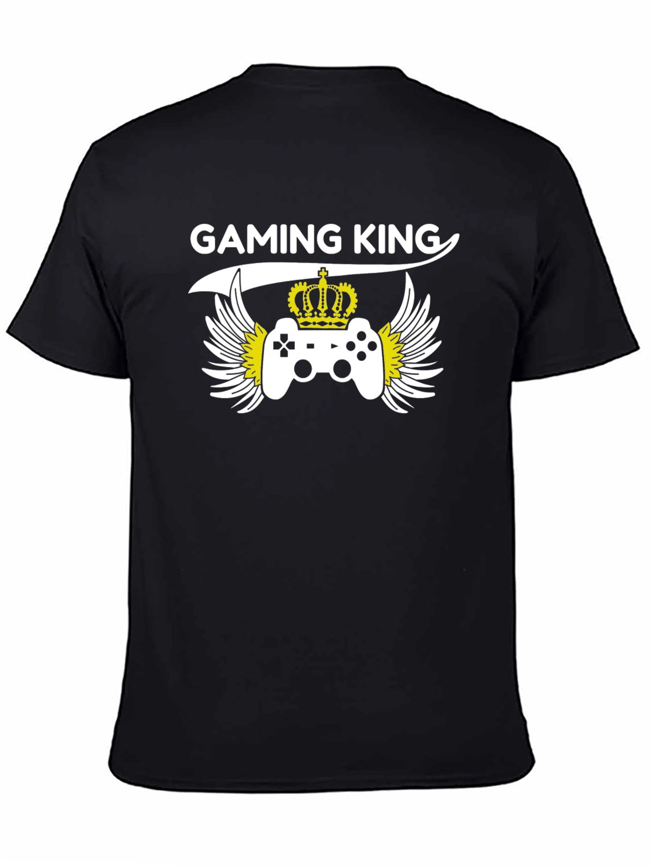 Gaming King Black T-Shirt - Gamer Style Tee
