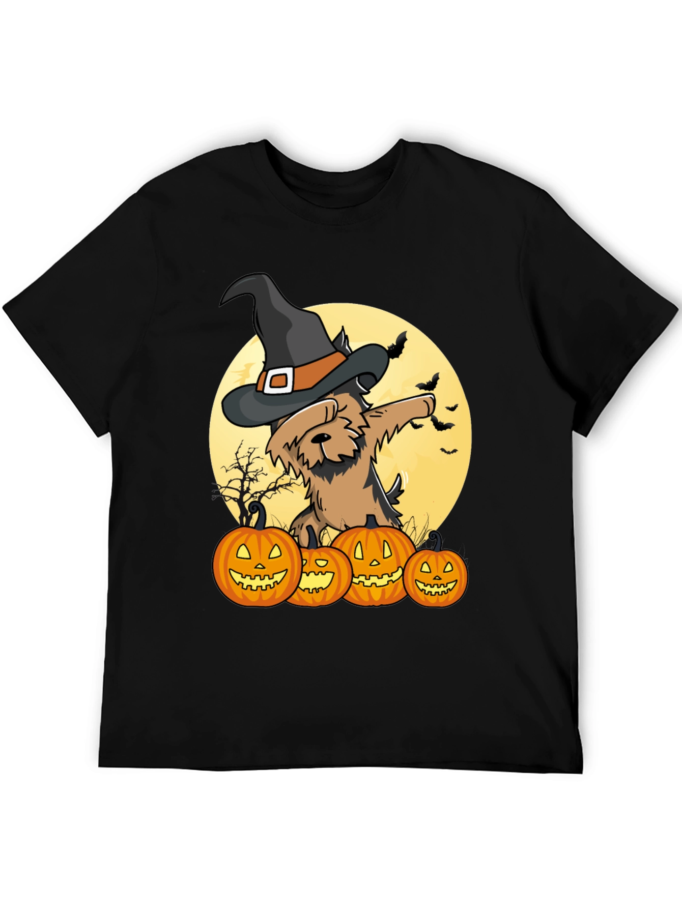 Halloween Witch Dog T-Shirt - Jack-o-lanterns