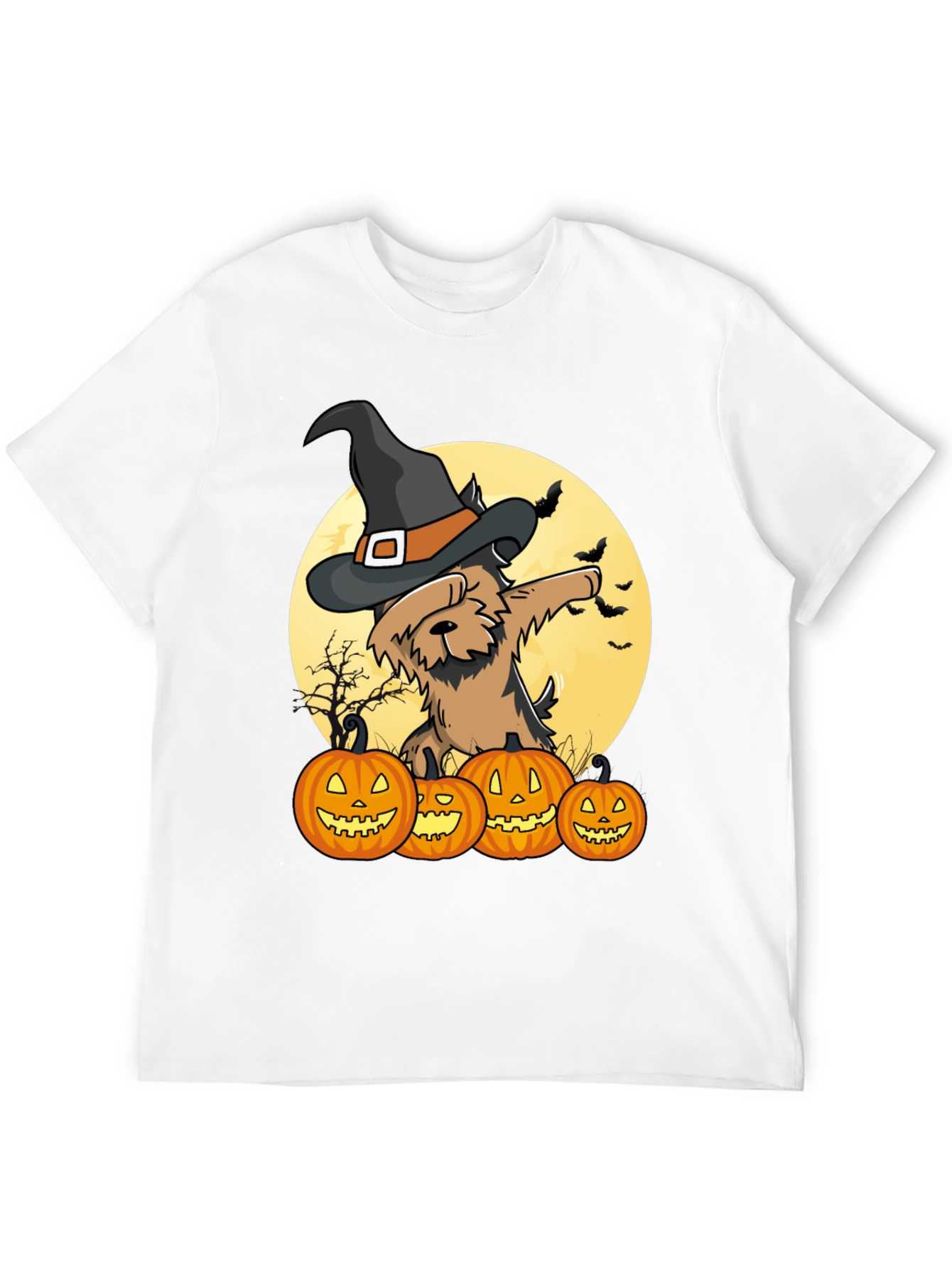 Halloween Witch Dog T-Shirt - Jack-o-lanterns