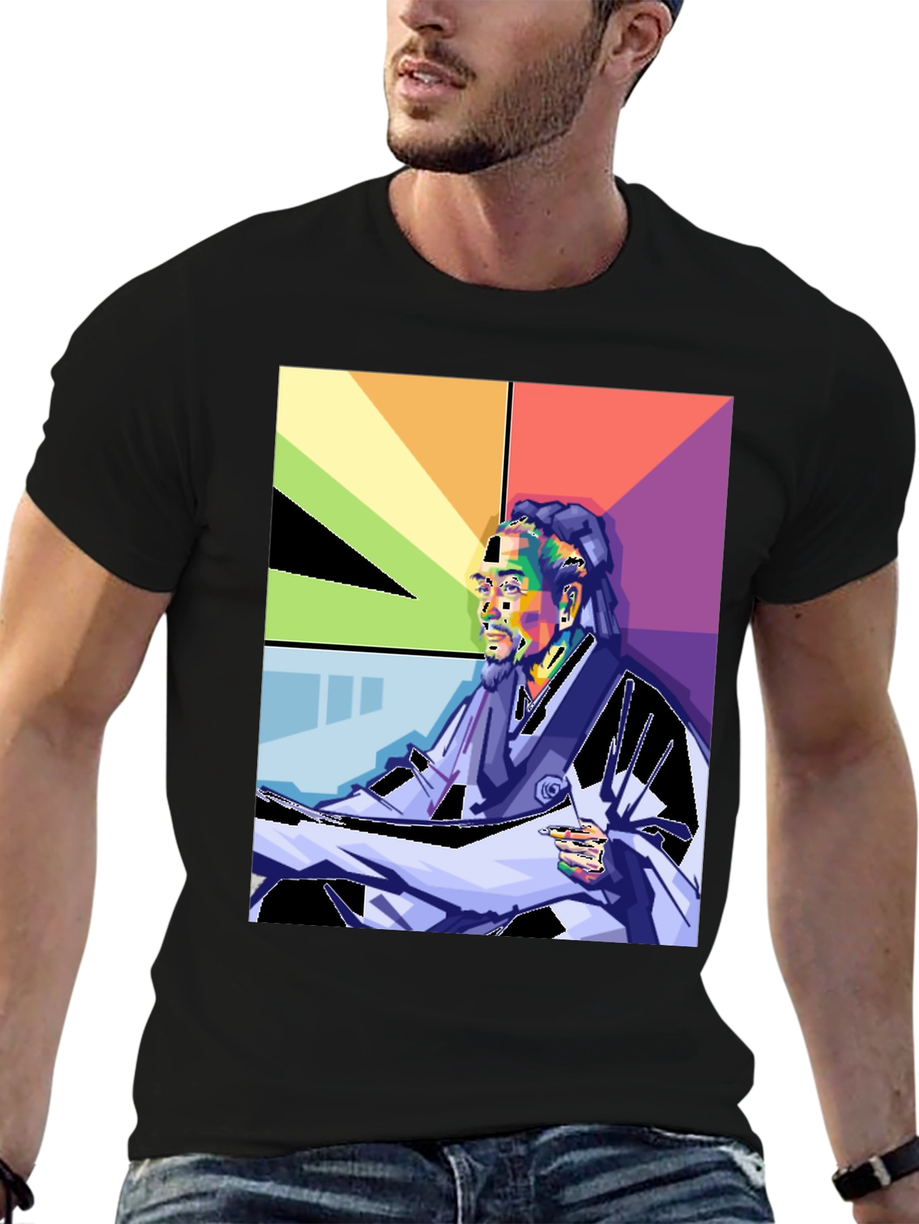 Snoop Dogg Pop Art Graphic Print T-Shirt