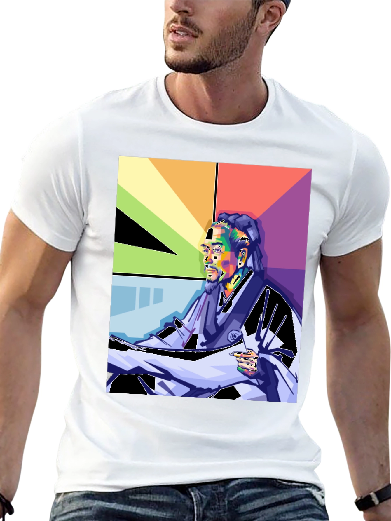Snoop Dogg Pop Art Graphic Print T-Shirt