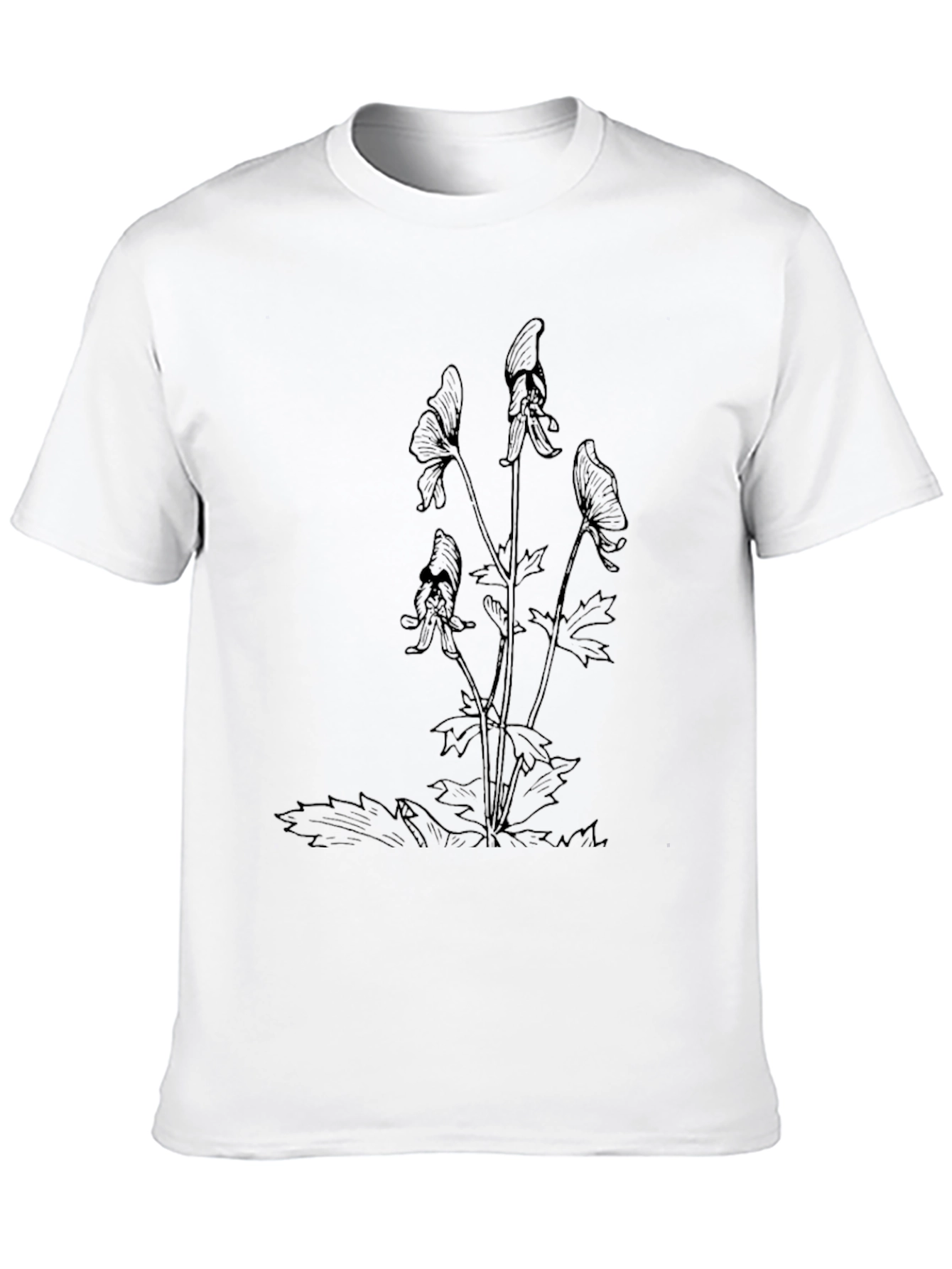 Botanical Sketch Black T-Shirt