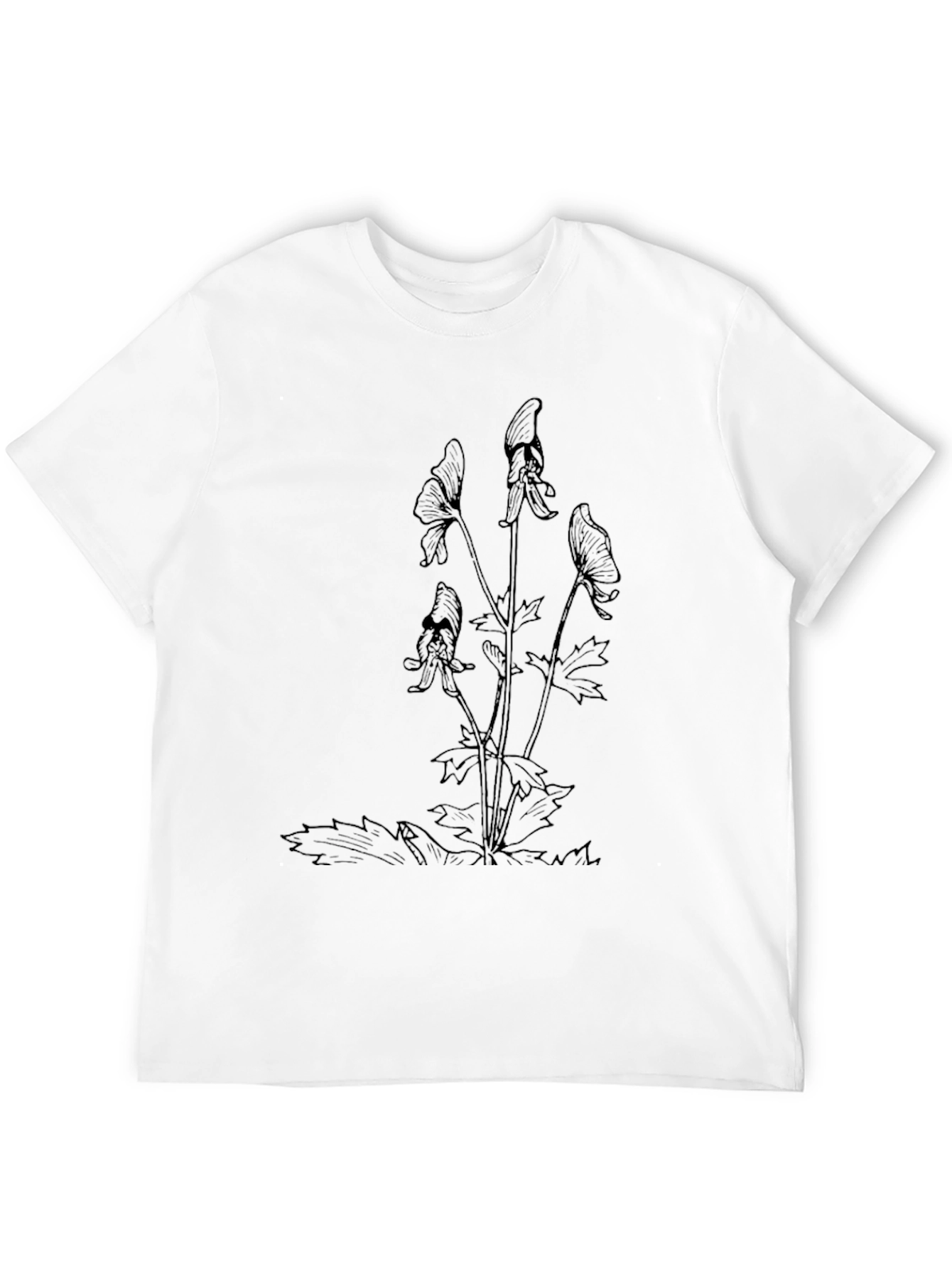 Botanical Sketch Black T-Shirt