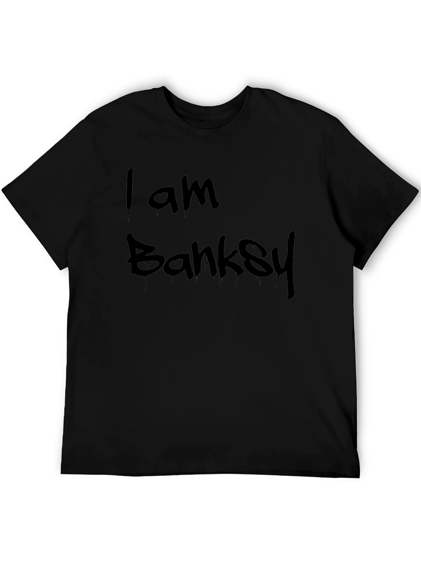 I Am Banksy Graphic T-Shirt - Black
