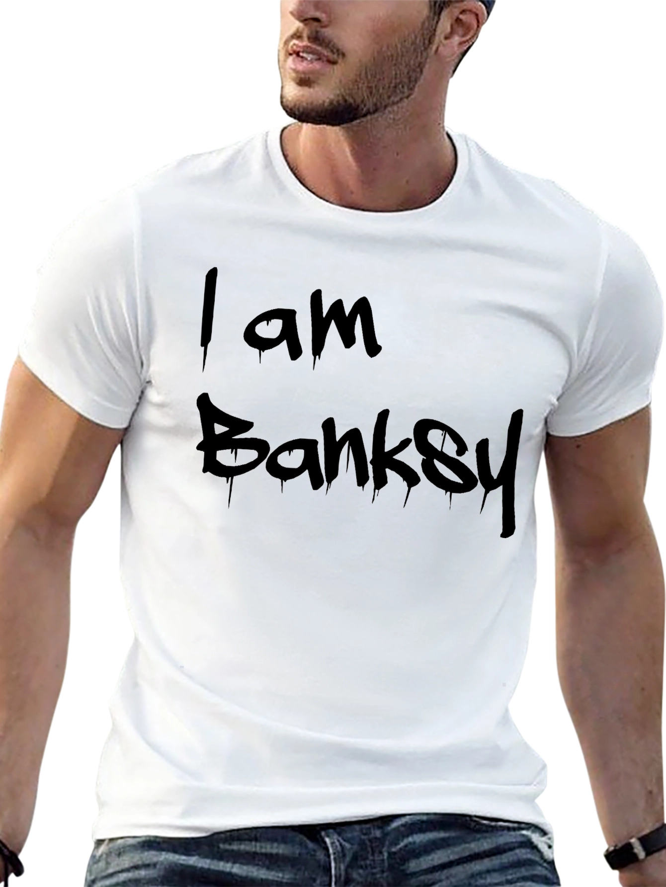 I Am Banksy Graphic T-Shirt - Black