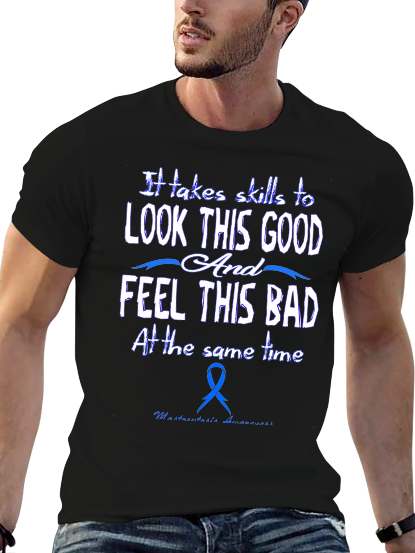 Skills to Look Good Black T-Shirt