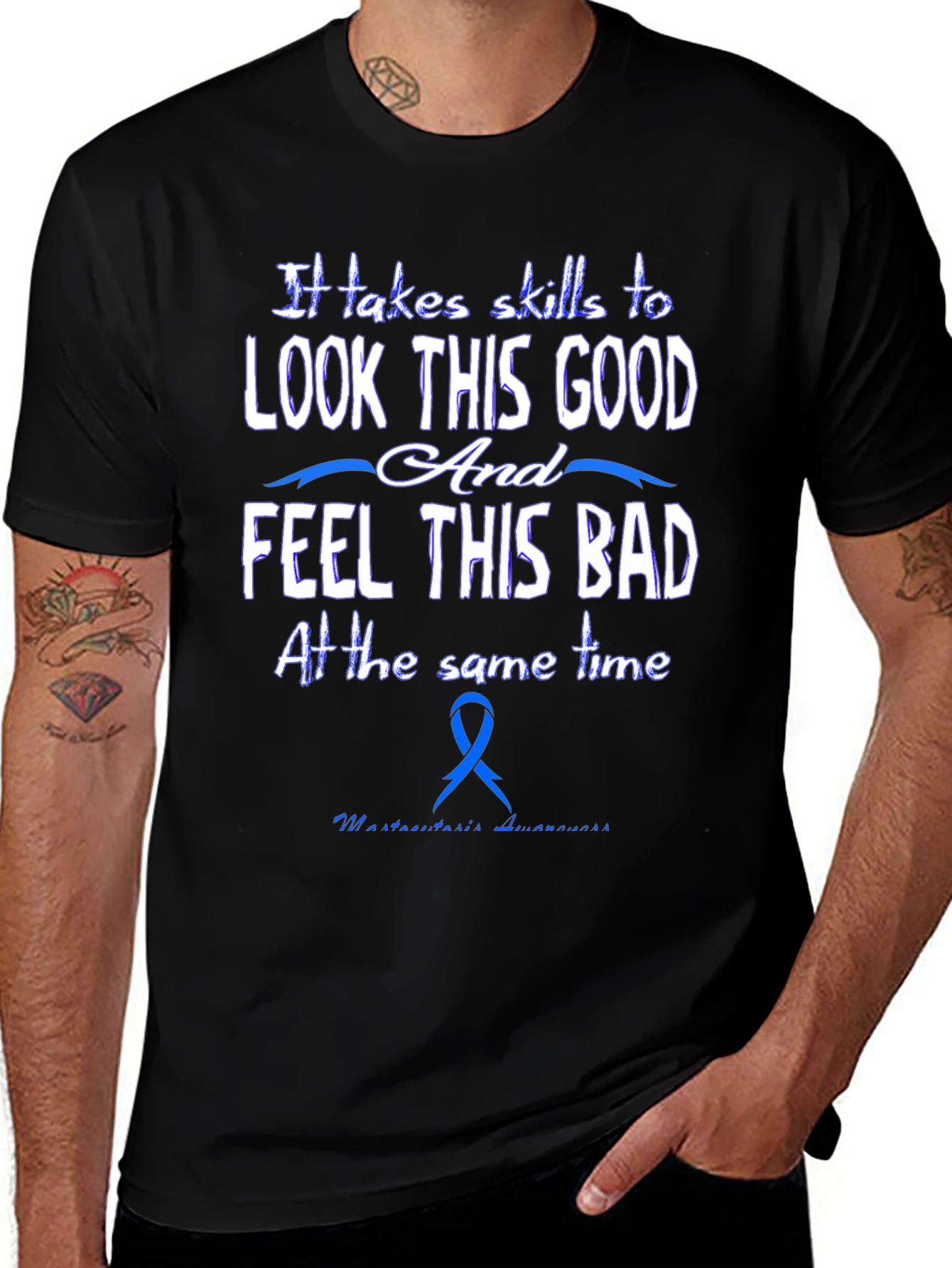 Skills to Look Good Black T-Shirt