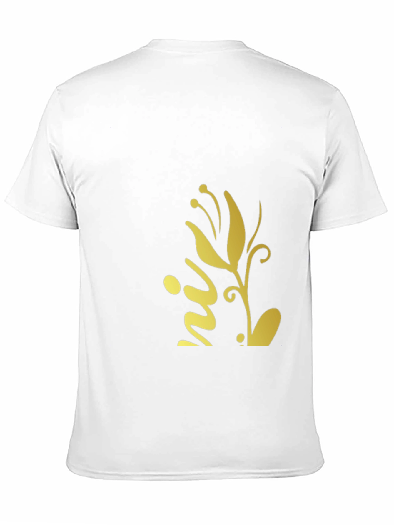 Black T-Shirt with Floral Design