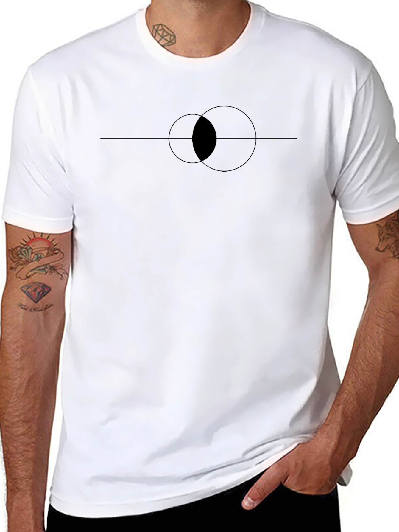 Abstract Graphic Tee - Black