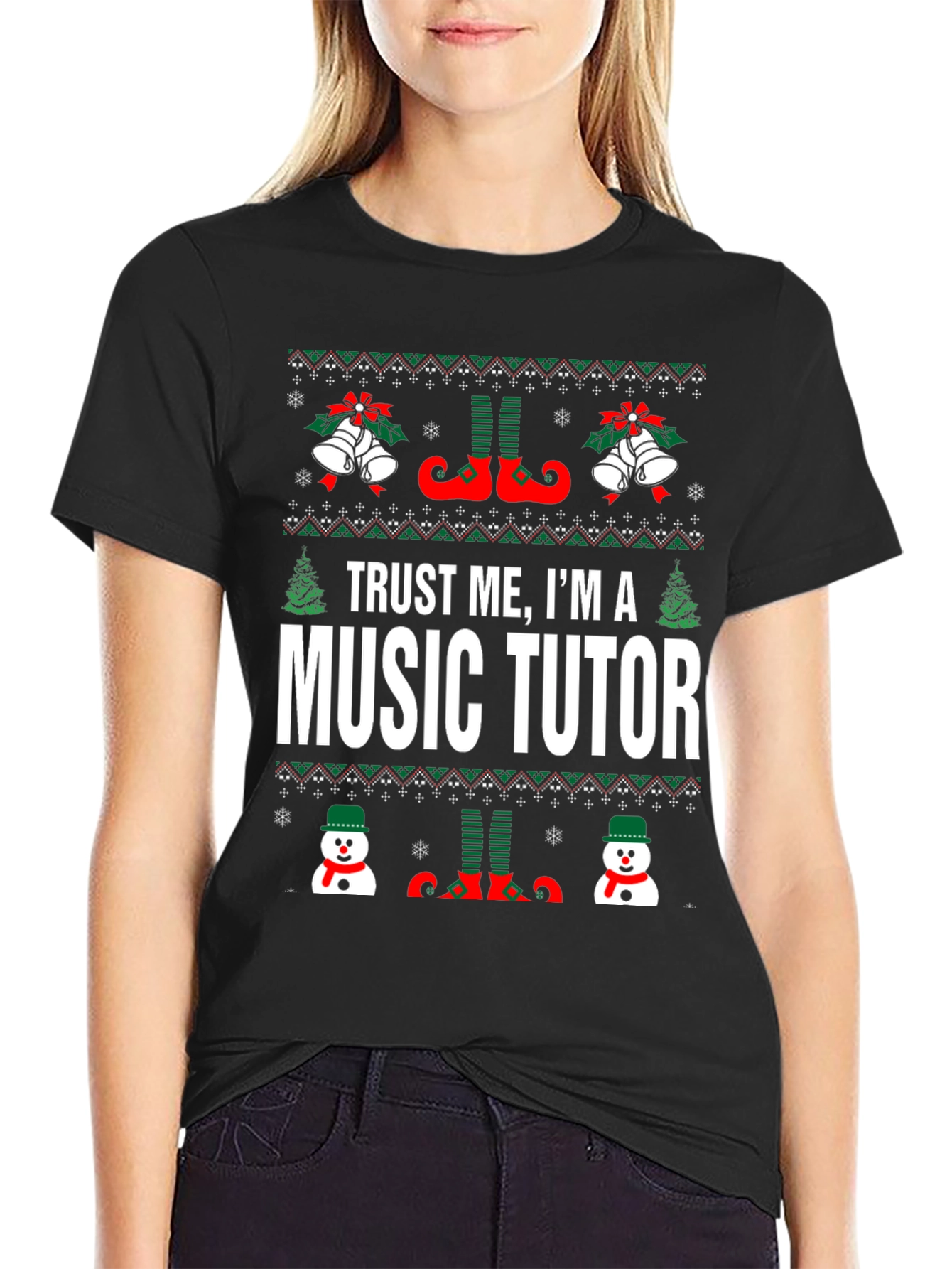 Trust Me Im A Music Tutor Christmas T-Shirt