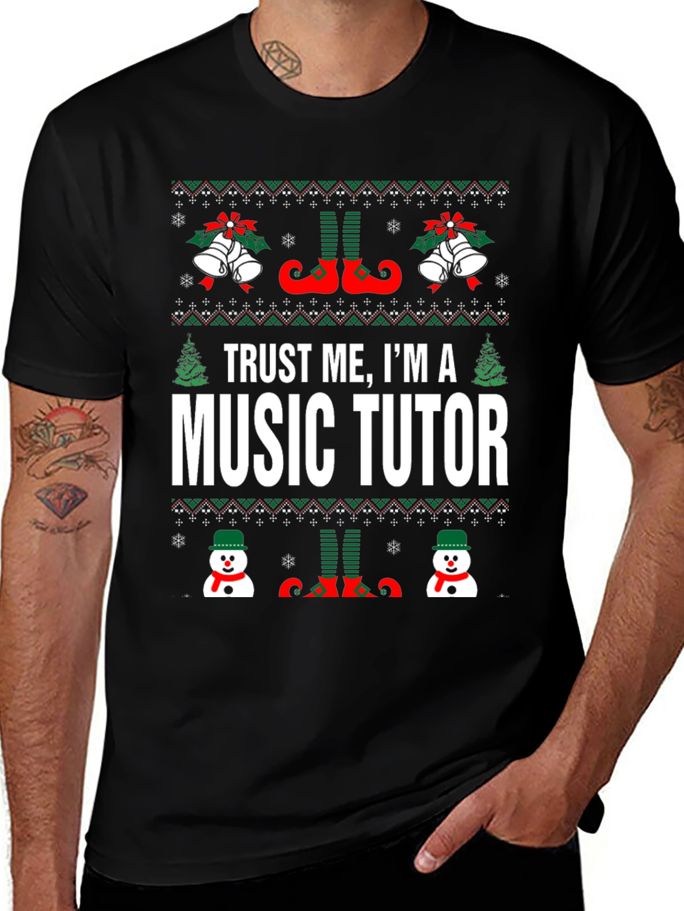 Trust Me Im A Music Tutor Christmas T-Shirt