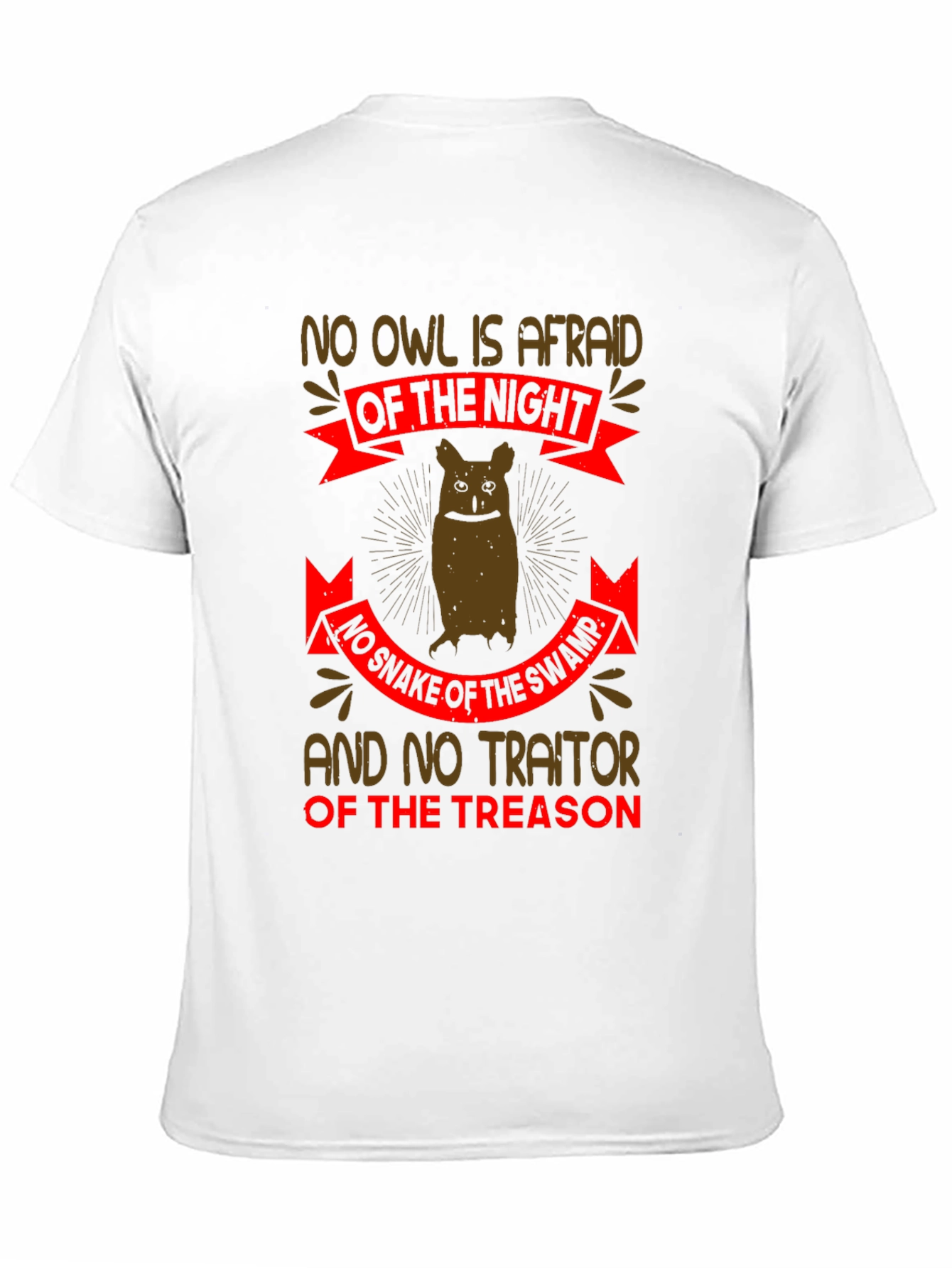 No Owl is Afraid Graphic T-Shirt - Black