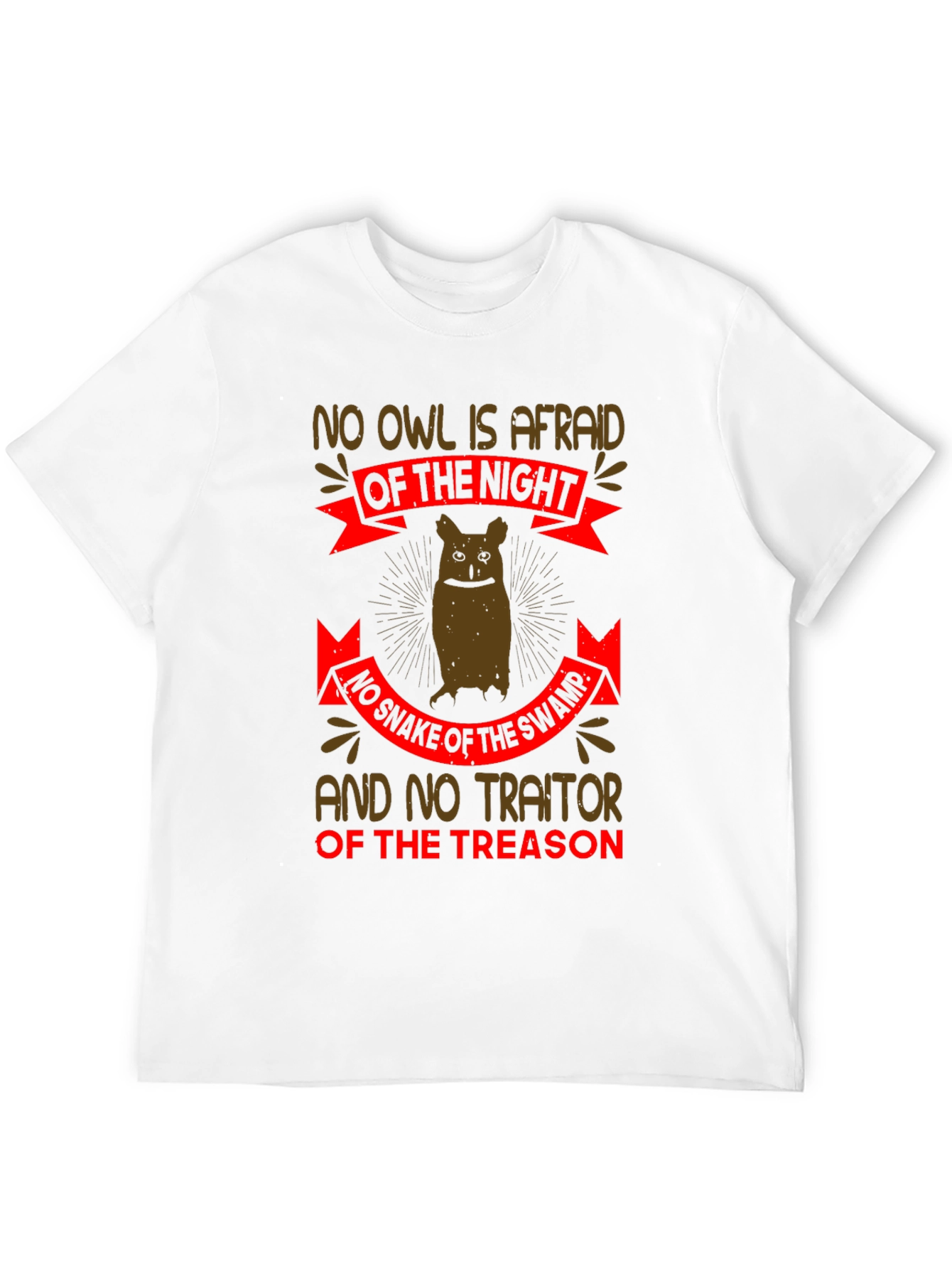 No Owl is Afraid Graphic T-Shirt - Black