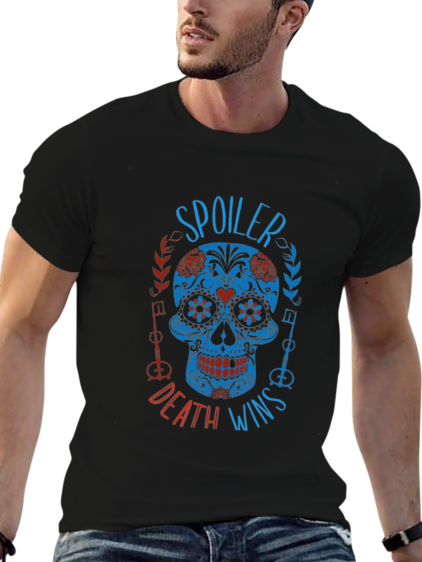 Spoiler Death Wins Skull T-Shirt