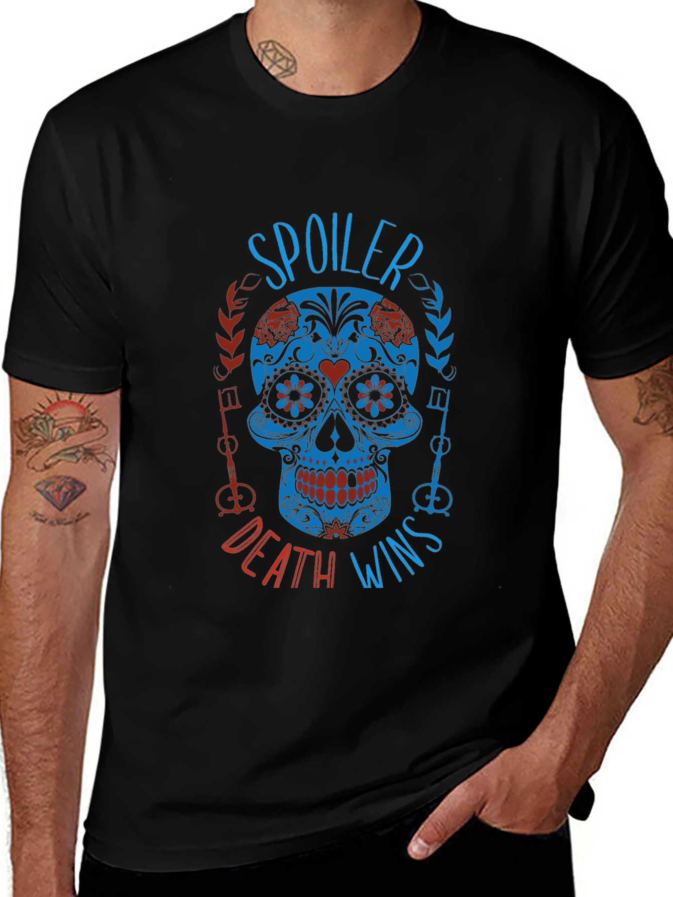 Spoiler Death Wins Skull T-Shirt