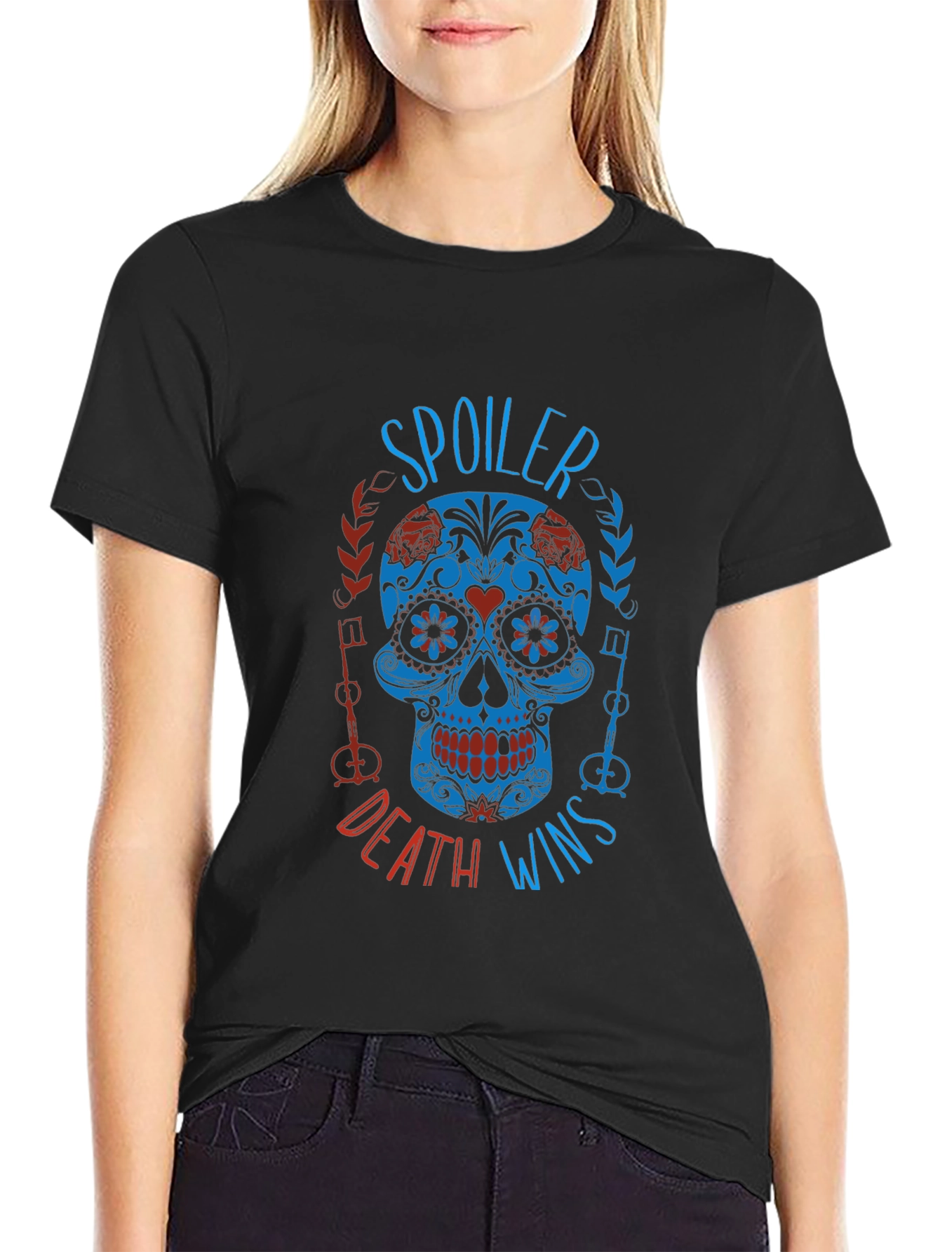 Spoiler Death Wins Skull T-Shirt