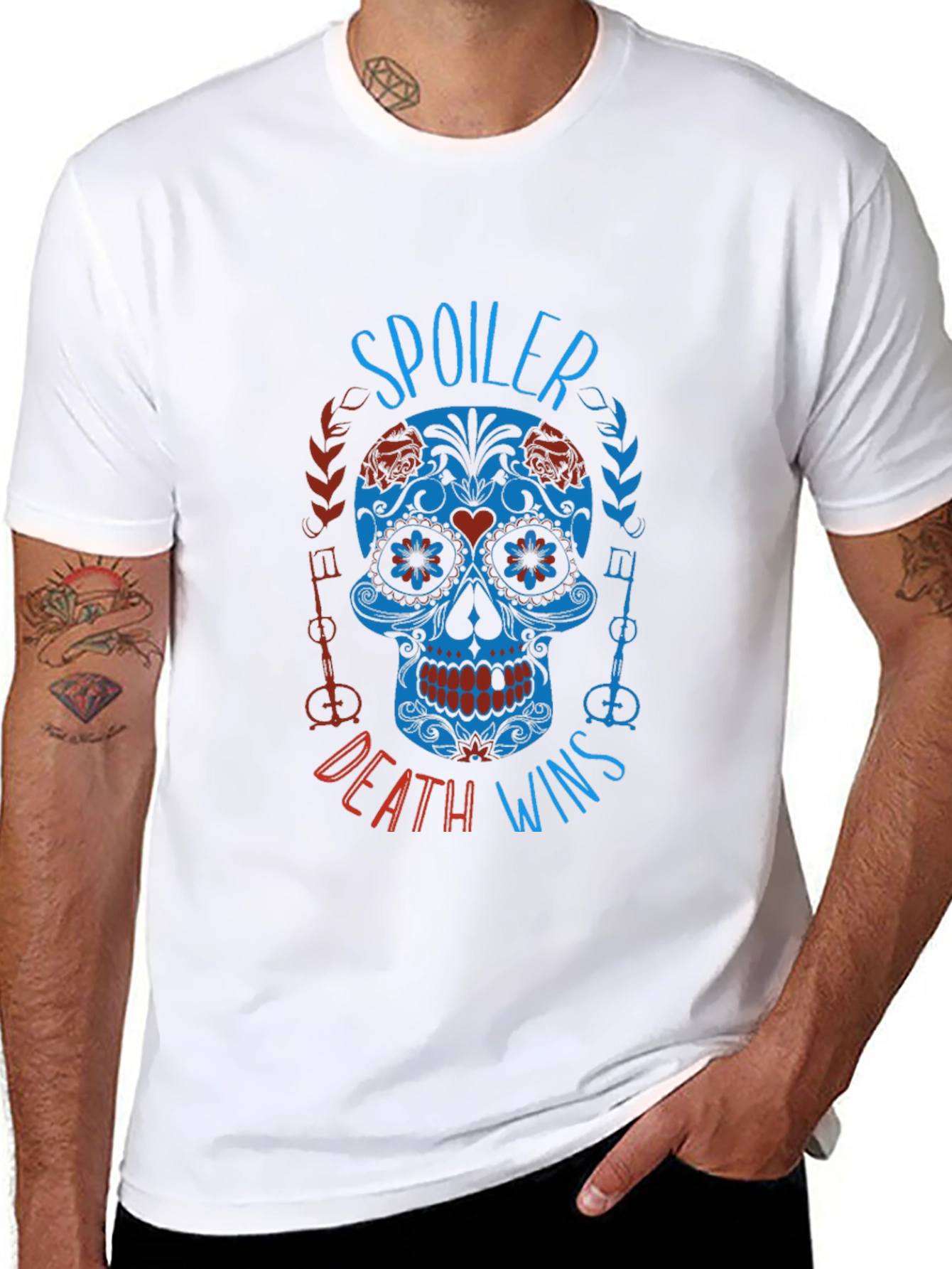 Spoiler Death Wins Skull T-Shirt