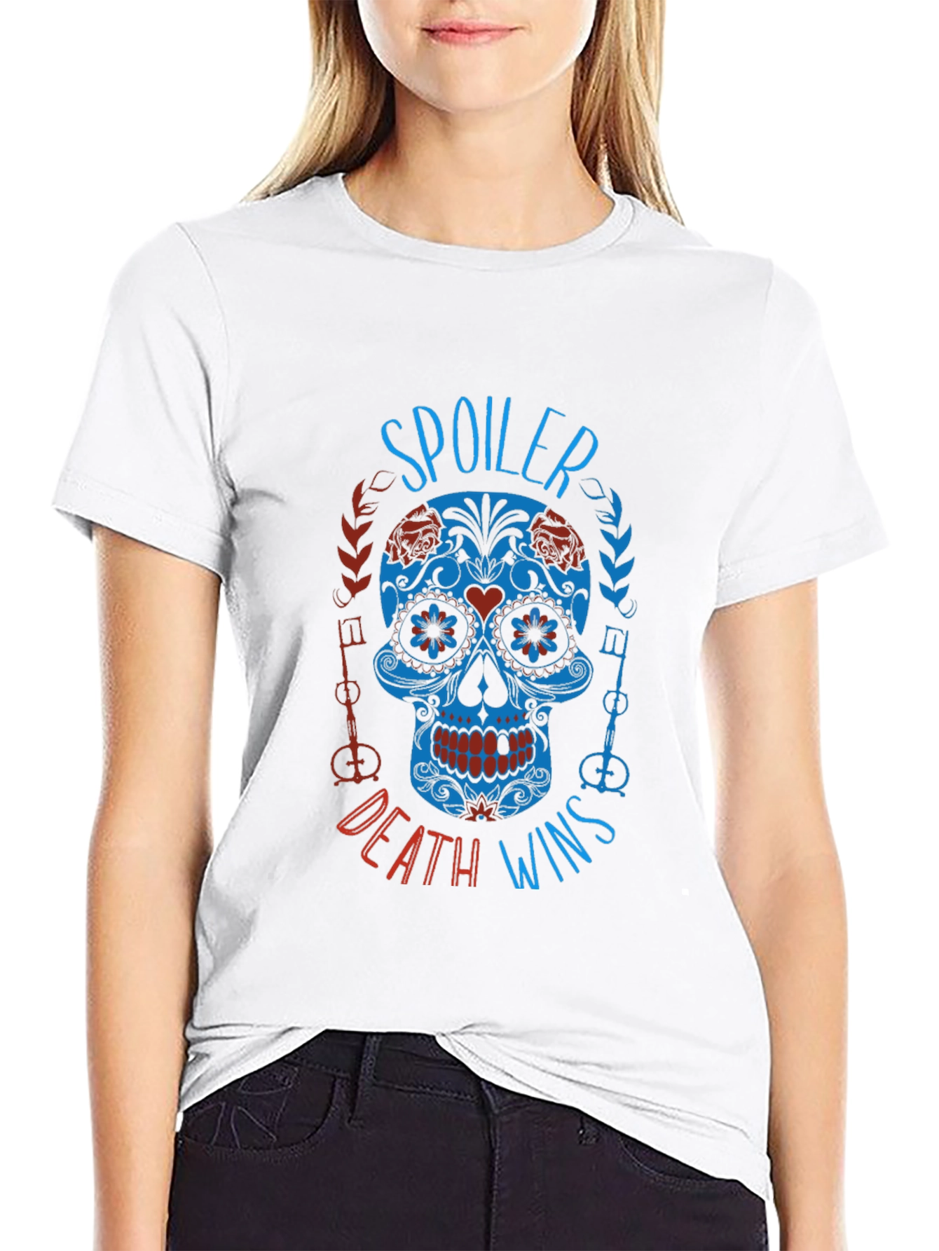 Spoiler Death Wins Skull T-Shirt