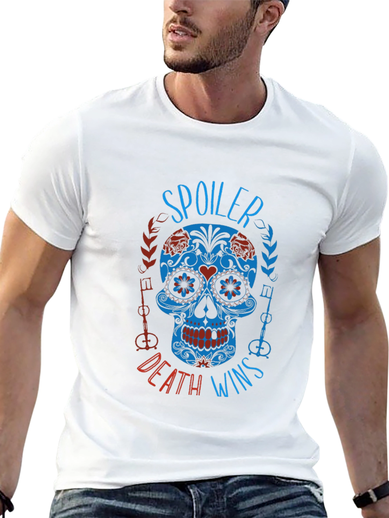 Spoiler Death Wins Skull T-Shirt