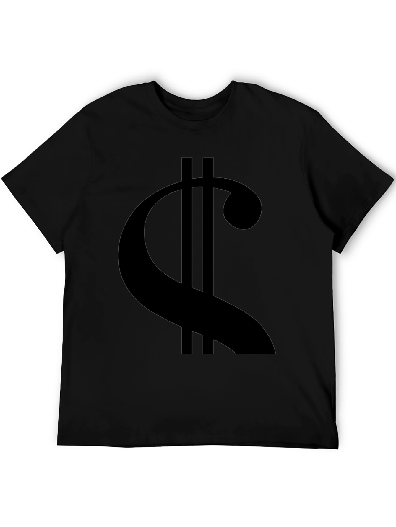 Mens Black Graphic T-Shirt - Music Symbol