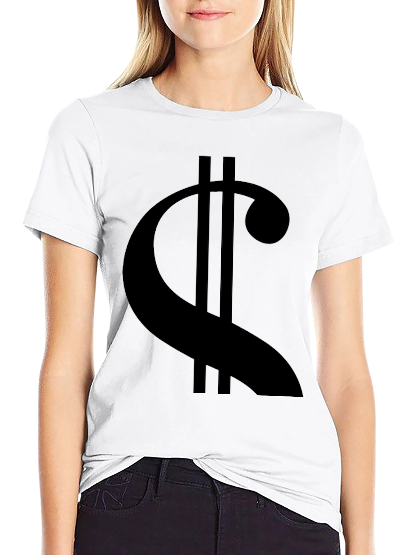 Mens Black Graphic T-Shirt - Music Symbol