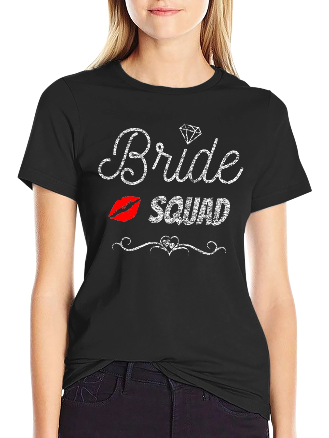 Bride Squad Graphic Tee - Black