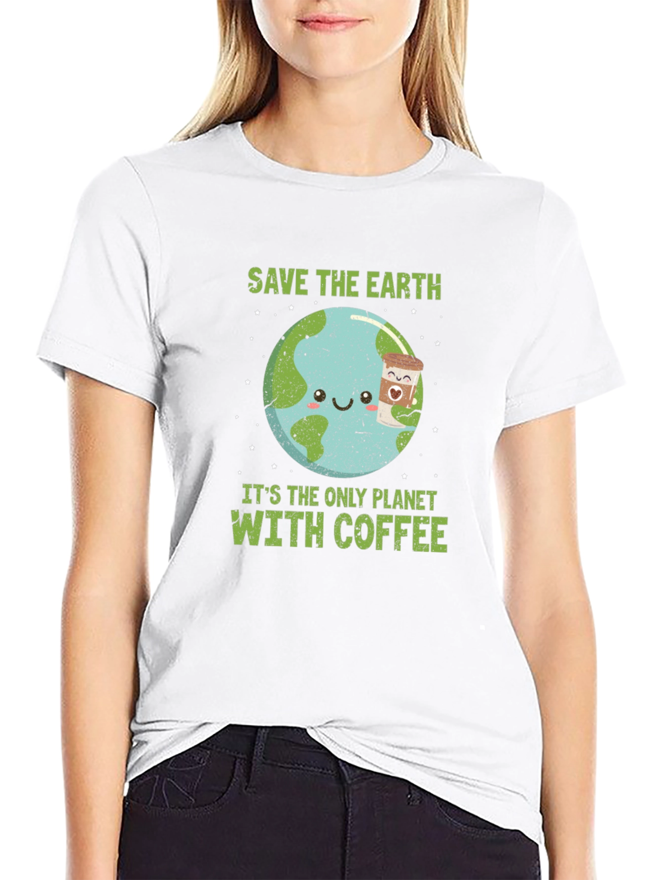 Save Earth Coffee Planet Graphic Tee